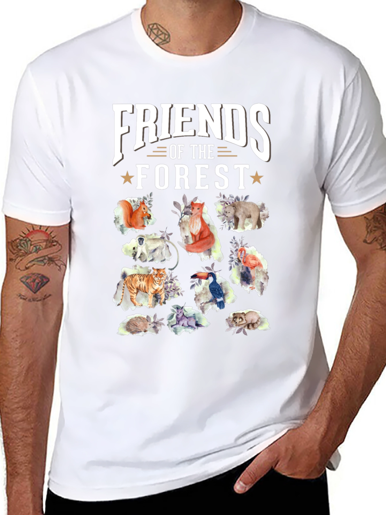 Friends of the Forest Black T-Shirt