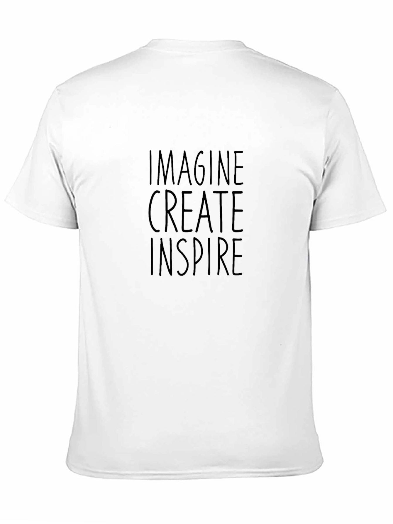 Inspire Black Tee - Imagine Create Inspire Shirt