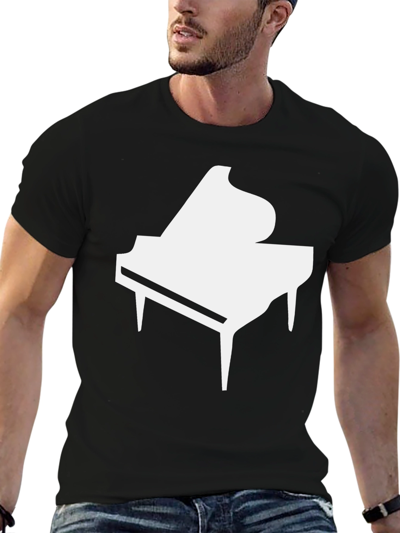 Grand Piano Graphic Tee - Music Lovers T-Shirt