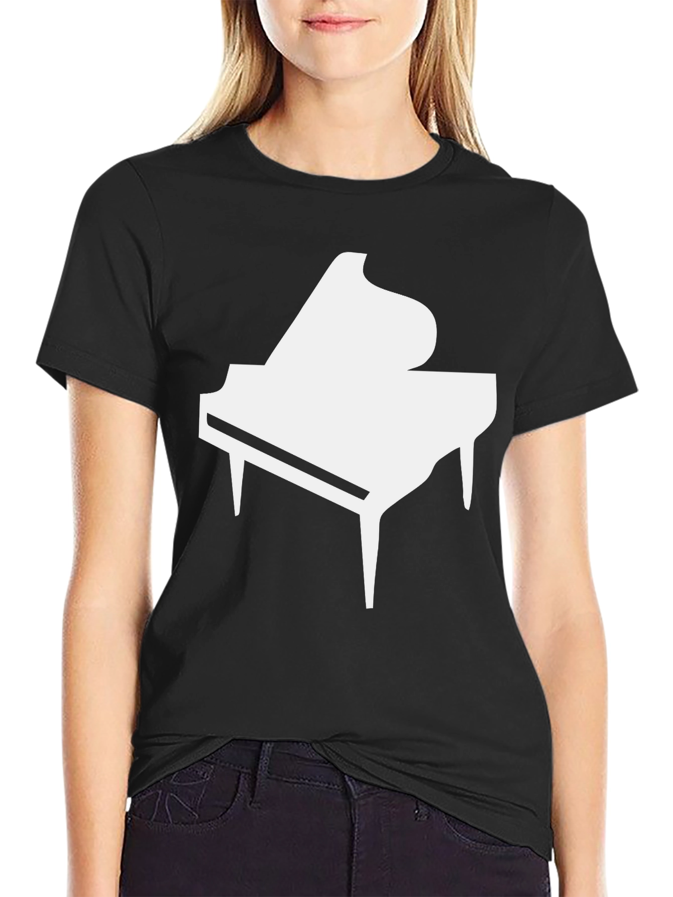 Grand Piano Graphic Tee - Music Lovers T-Shirt