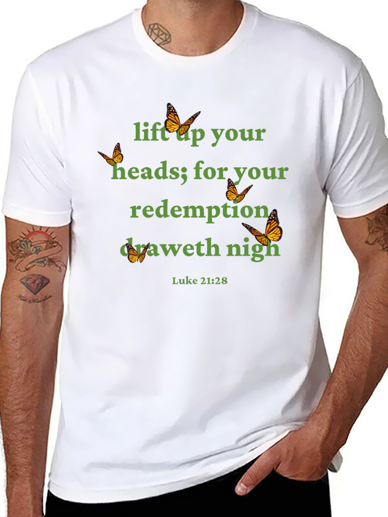 Luke 21:28 Graphic Tee - Redemption is Near