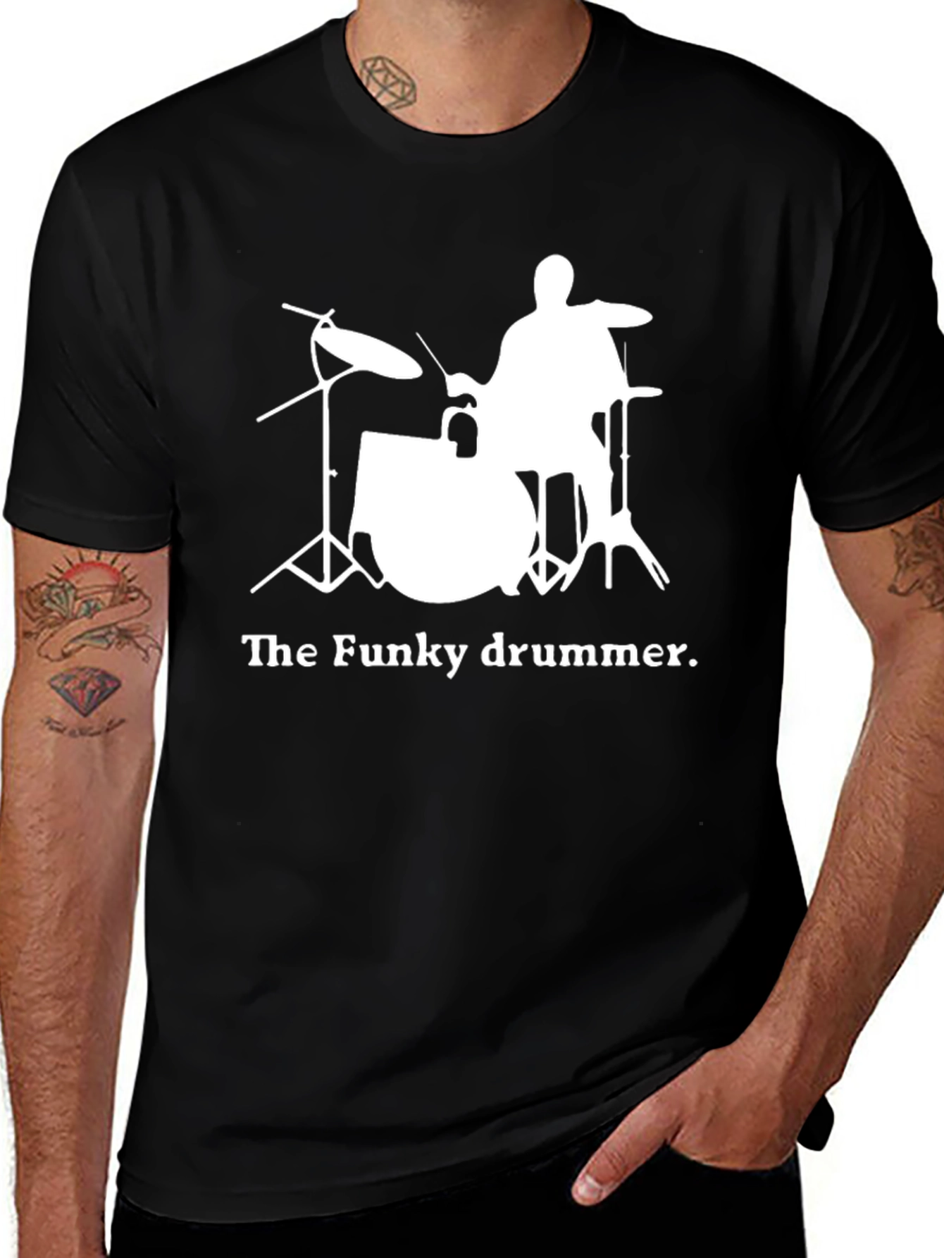 The Funky Drummer Black T-Shirt