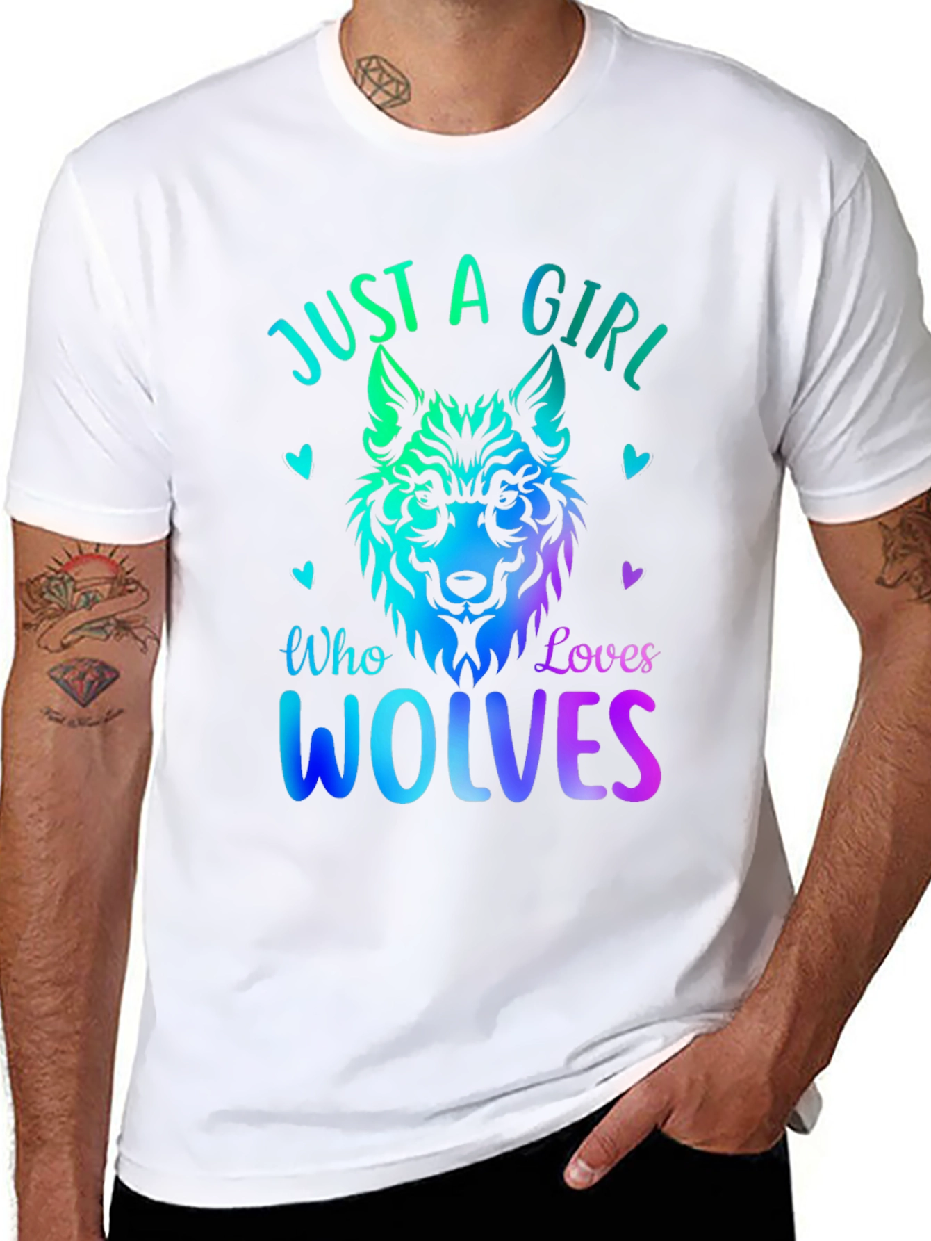 Just A Girl Who Loves Wolves Graphic Tee