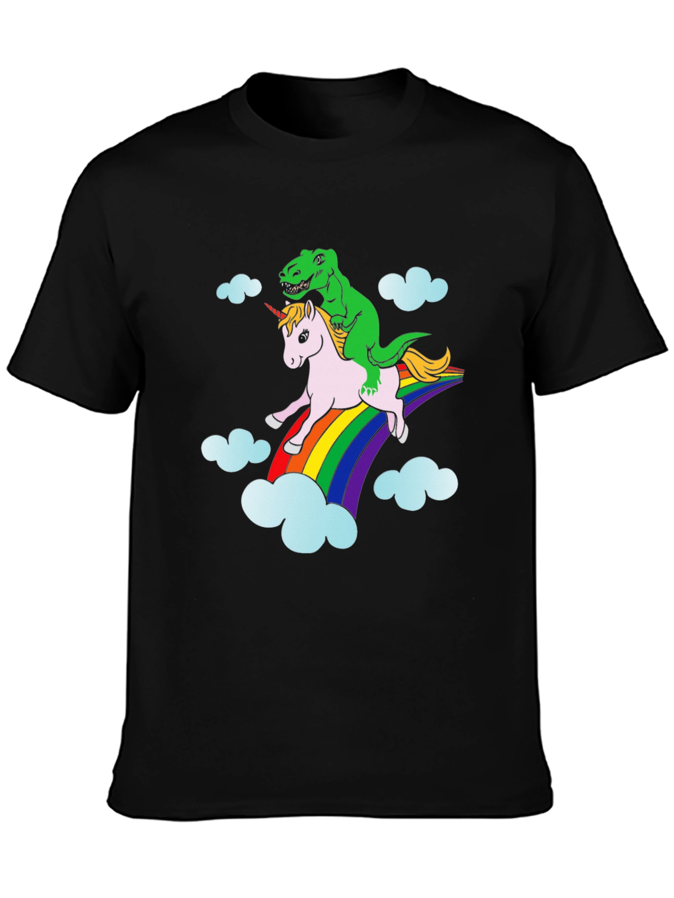 Dinosaur Riding Unicorn T-Shirt