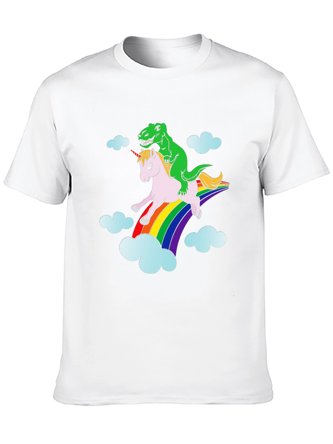 Dinosaur Riding Unicorn T-Shirt