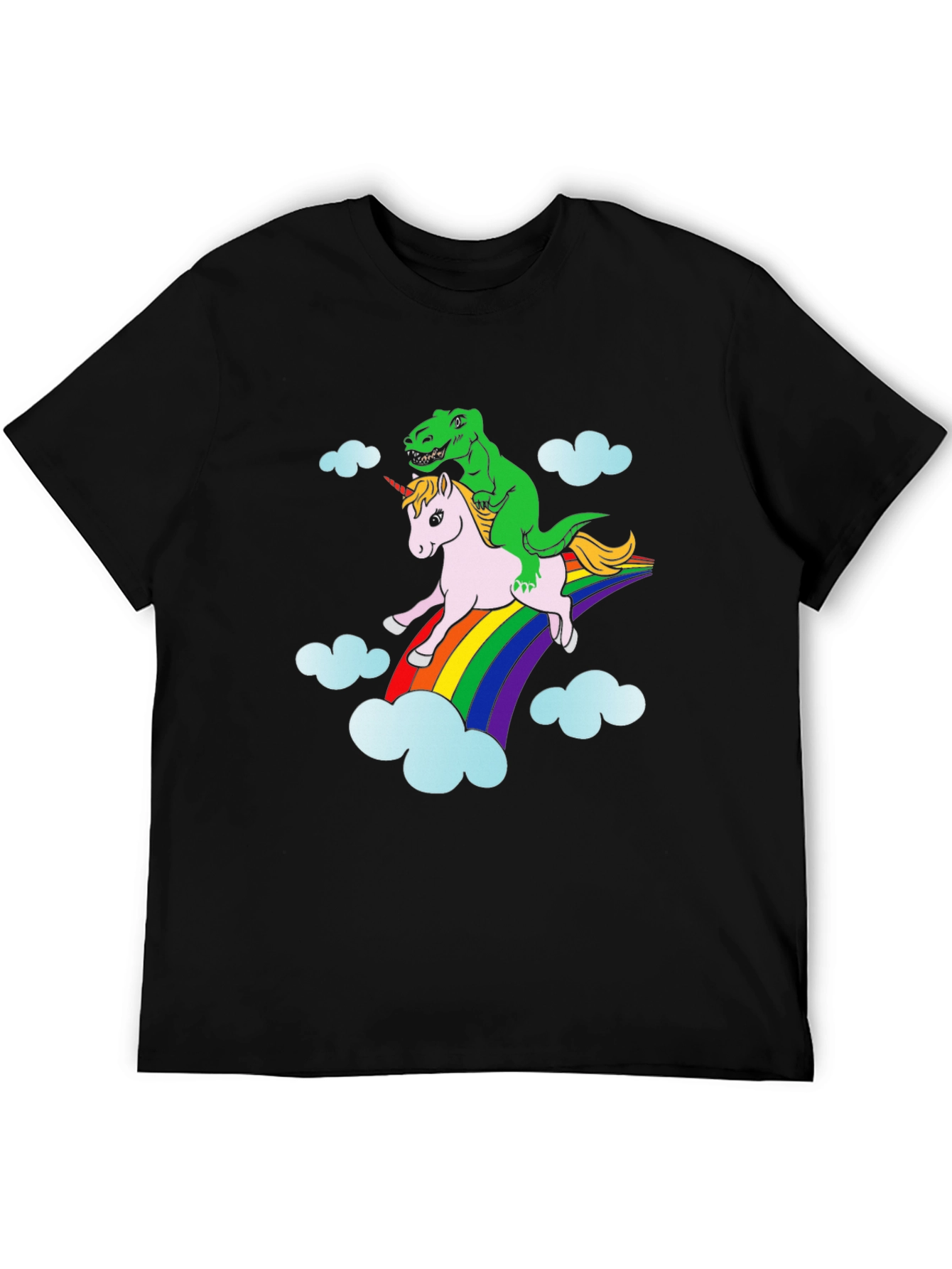 Dinosaur Riding Unicorn T-Shirt