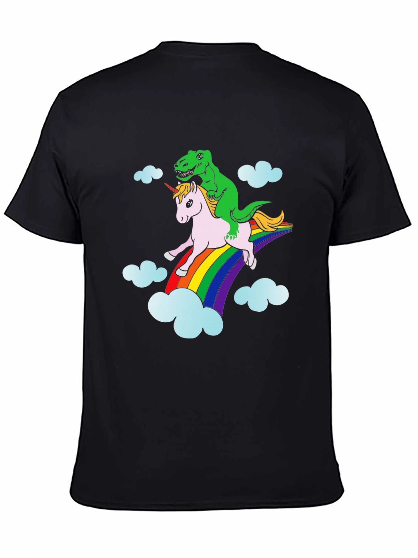 Dinosaur Riding Unicorn T-Shirt