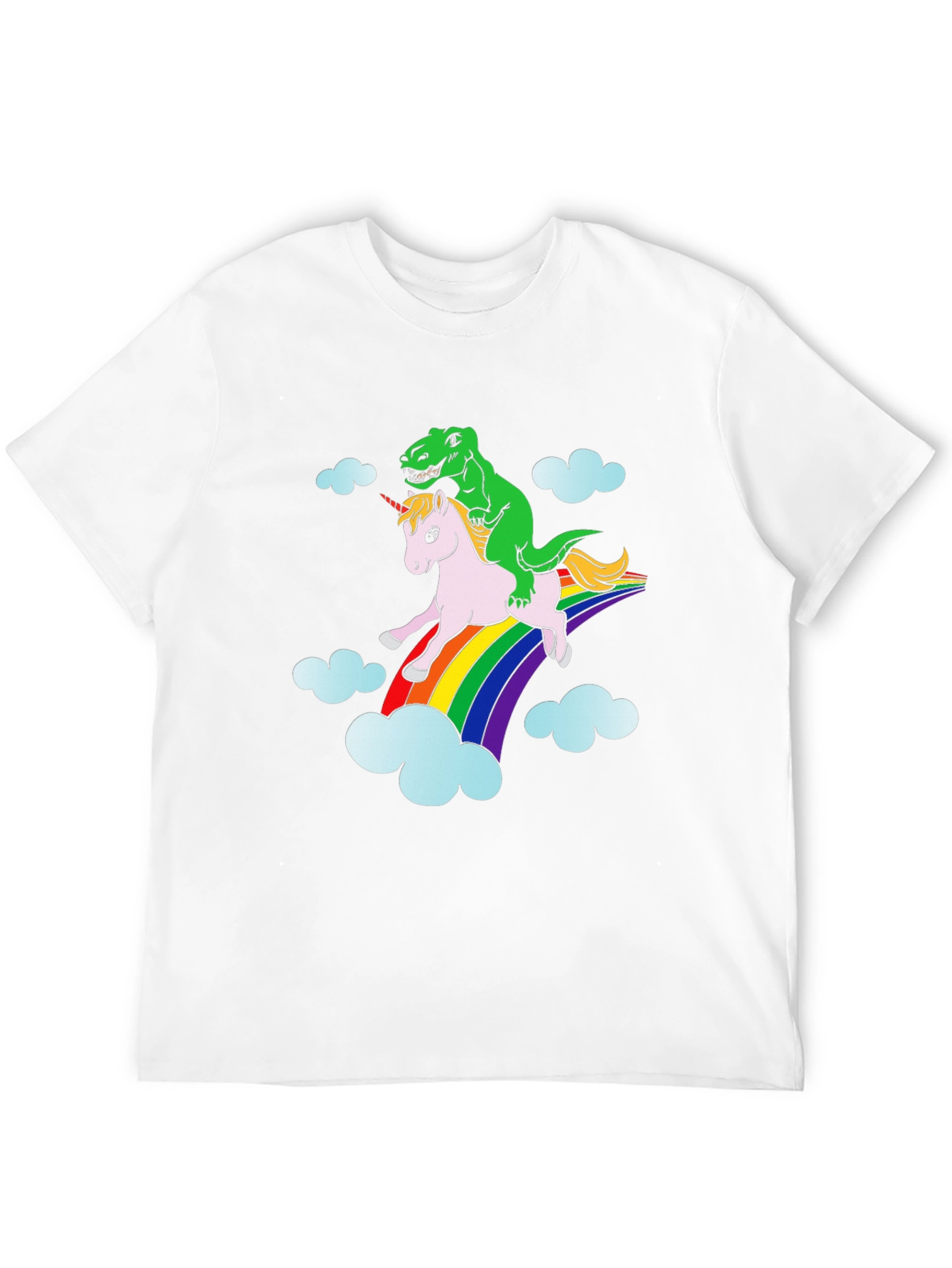 Dinosaur Riding Unicorn T-Shirt