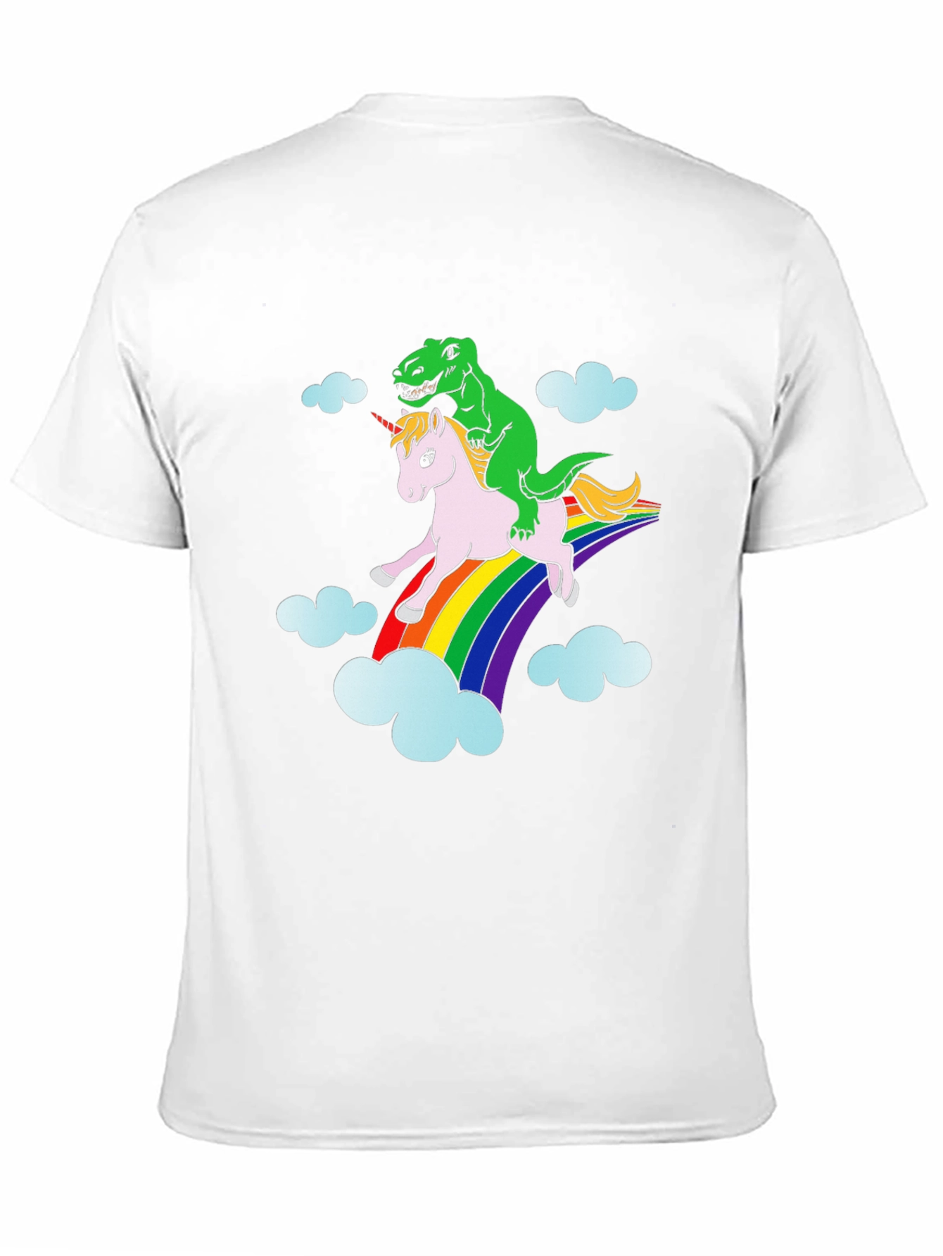 Dinosaur Riding Unicorn T-Shirt