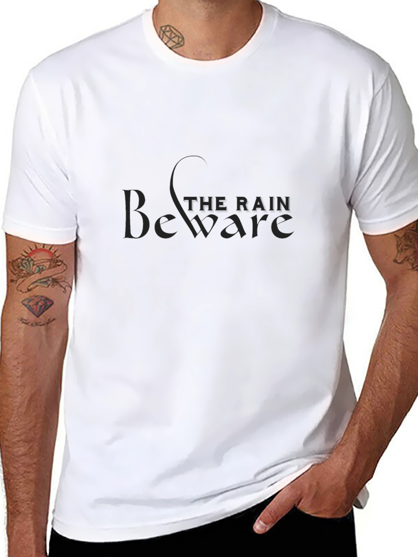 Beware The Rain Black T-Shirt - Stylish Graphic Tee