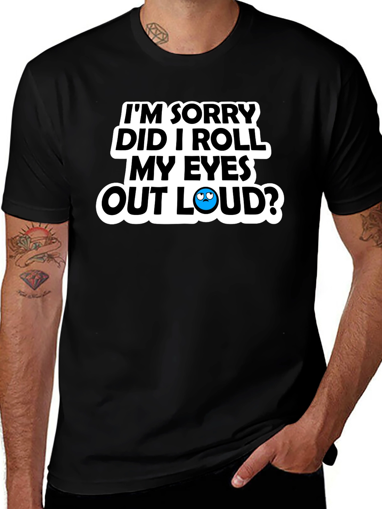 Sarcastic Roll My Eyes Graphic Tee