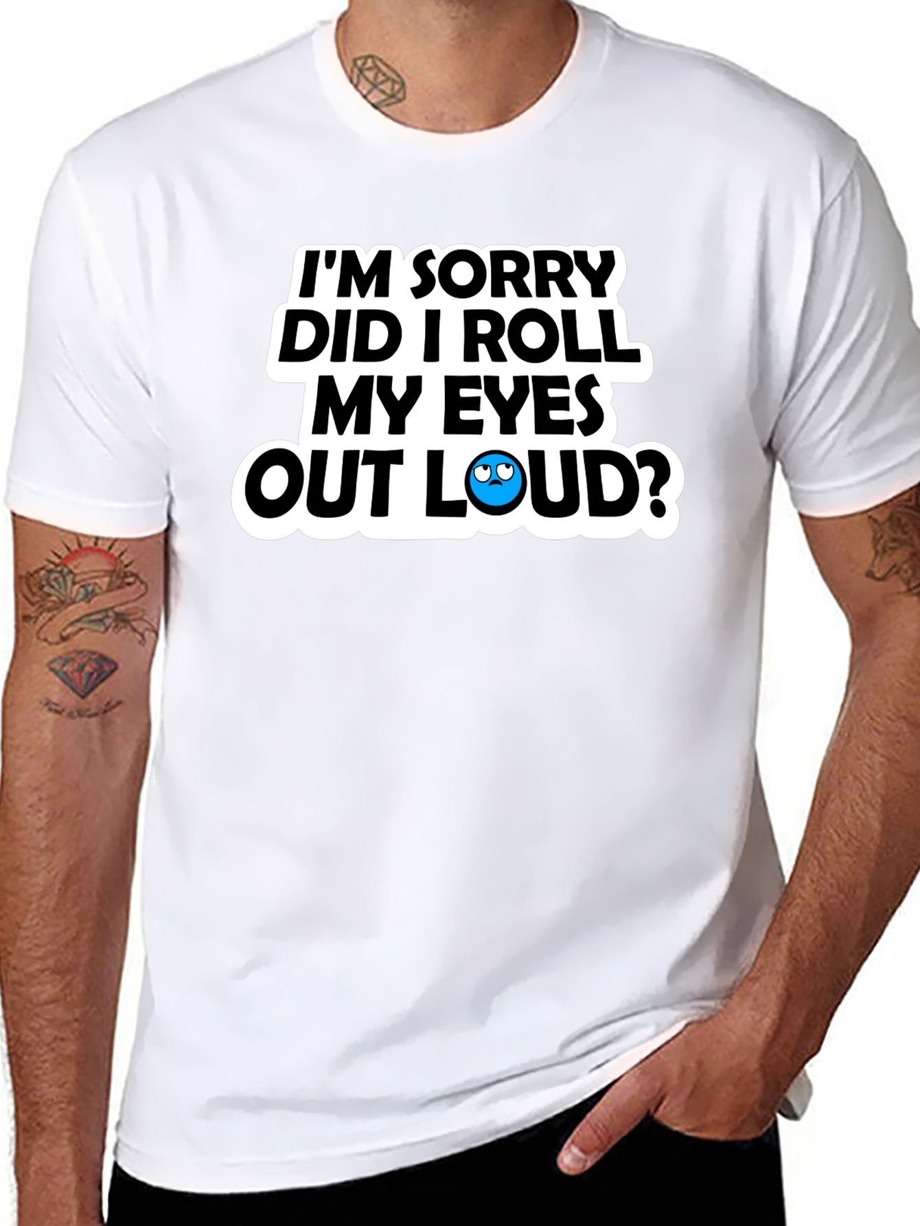 Sarcastic Roll My Eyes Graphic Tee