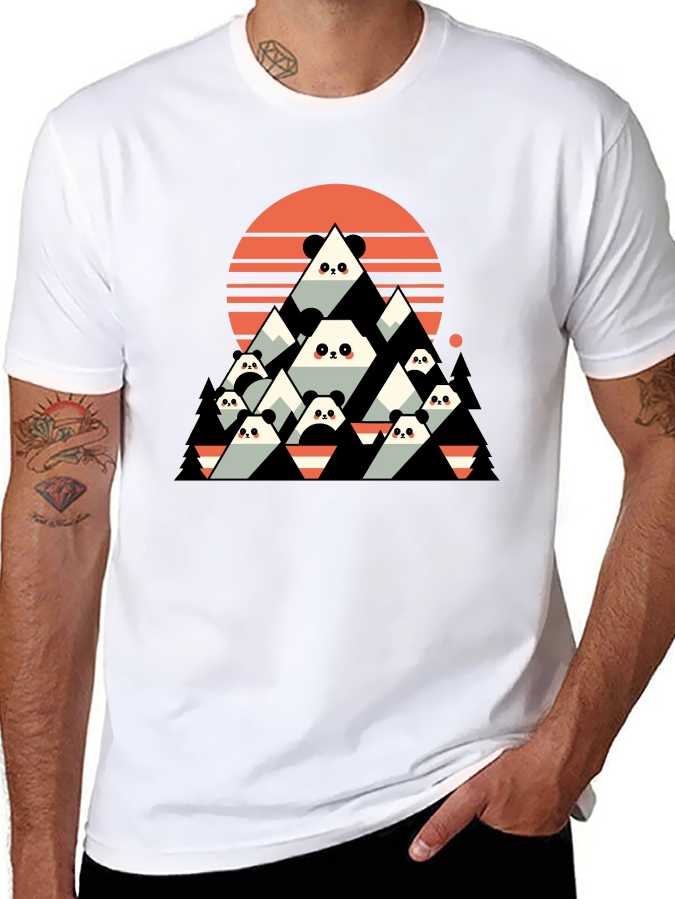 Panda Mountain Graphic Tee