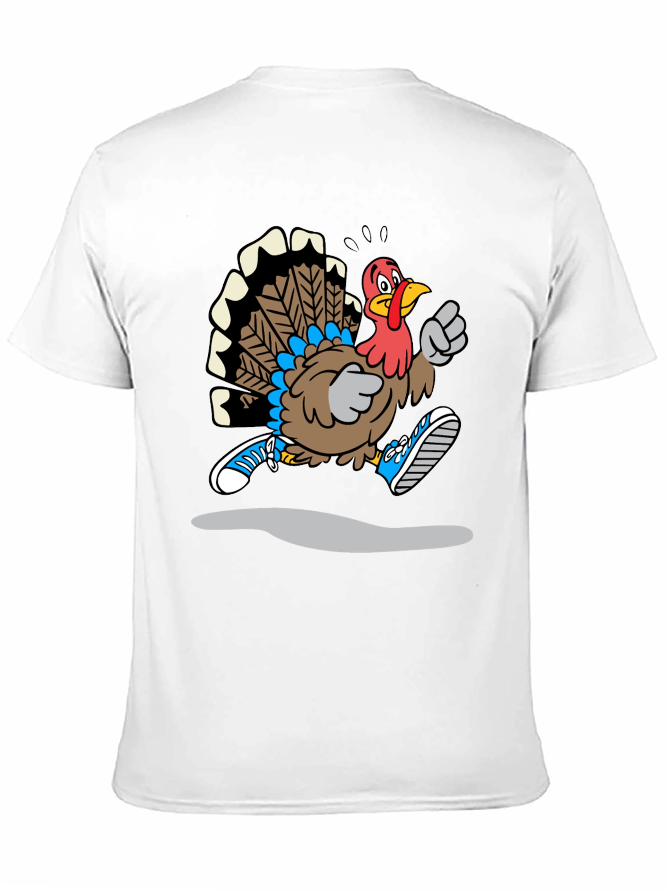 Running Turkey Graphic T-Shirt - Thanksgiving Fun