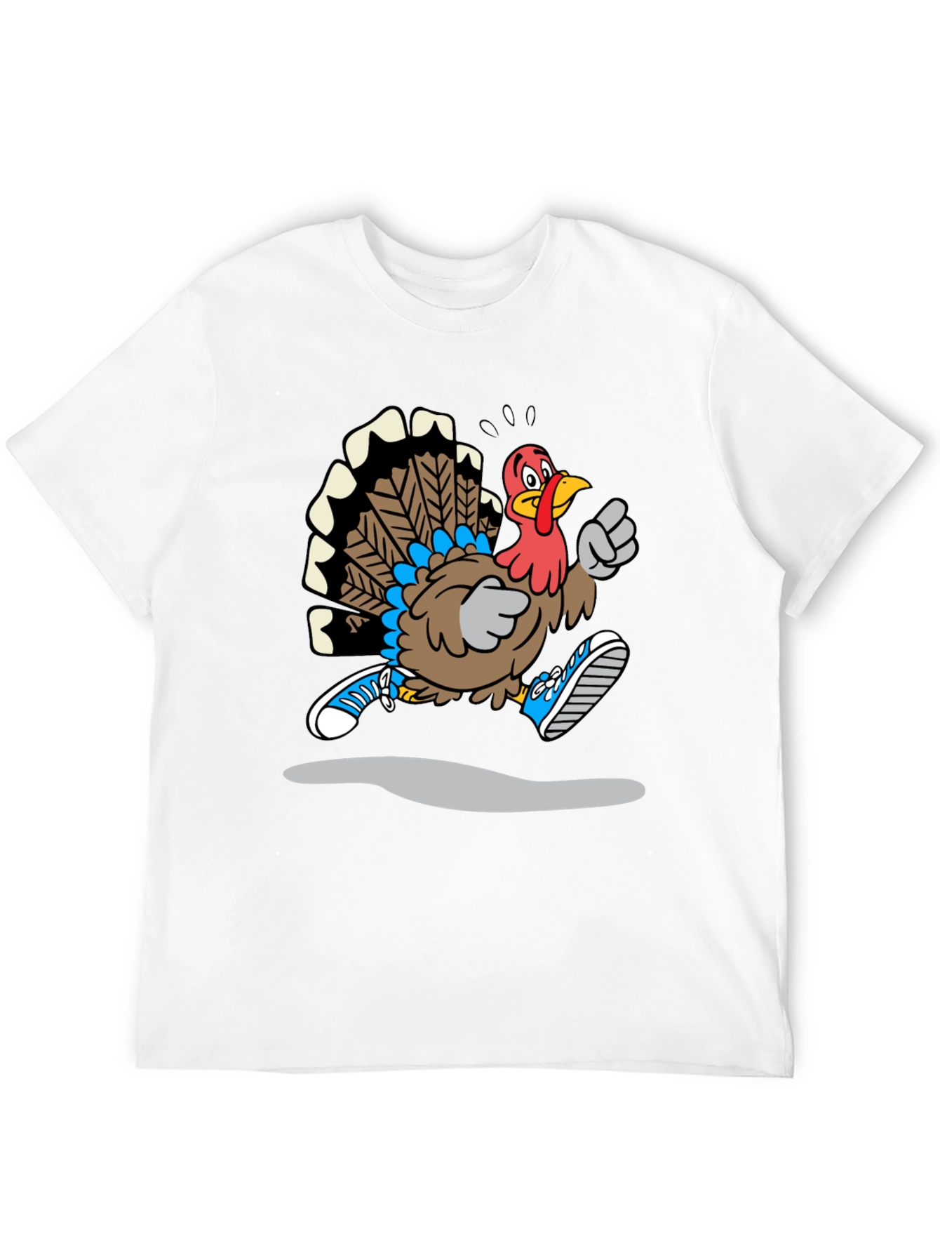 Running Turkey Graphic T-Shirt - Thanksgiving Fun