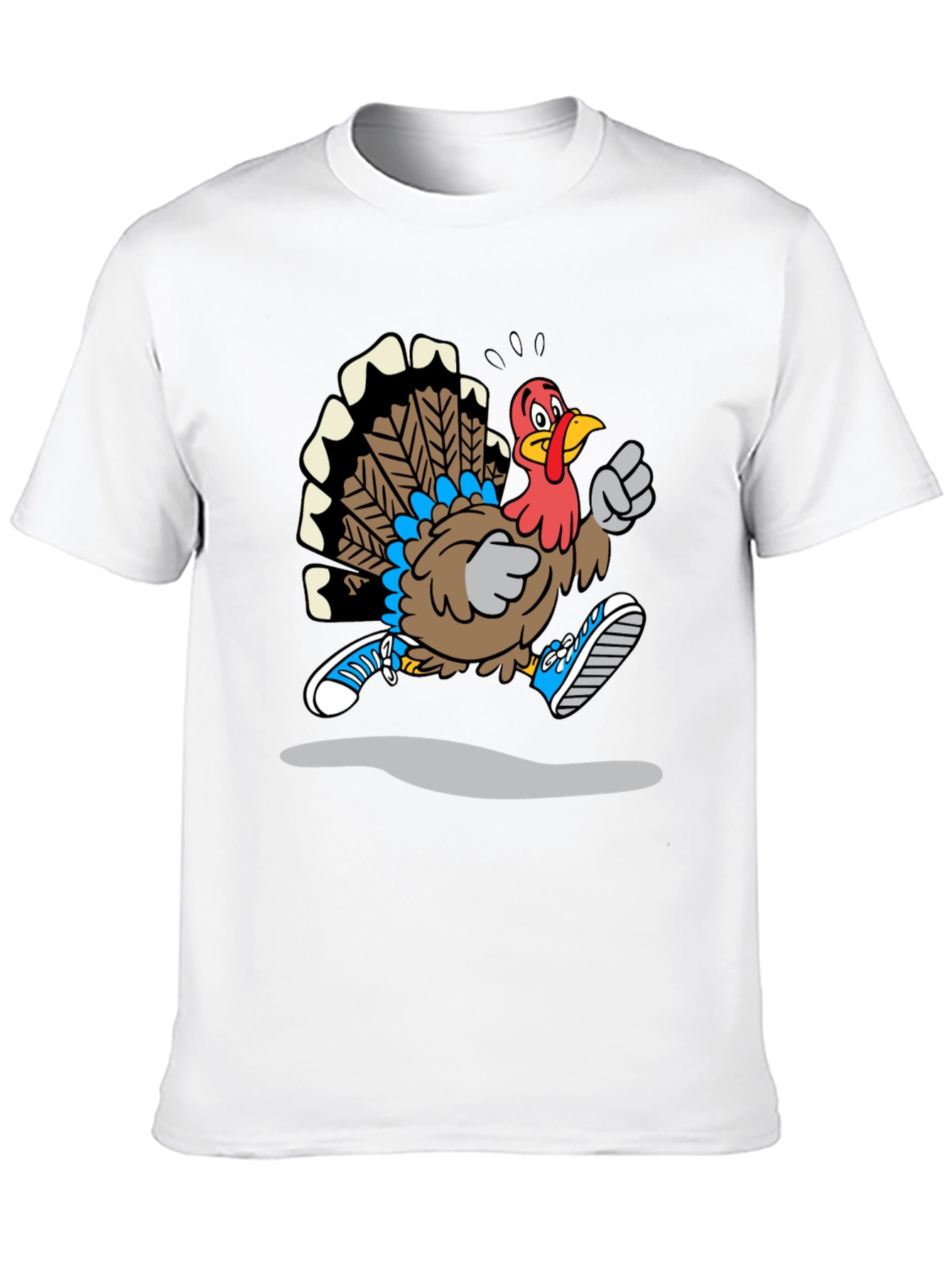 Running Turkey Graphic T-Shirt - Thanksgiving Fun