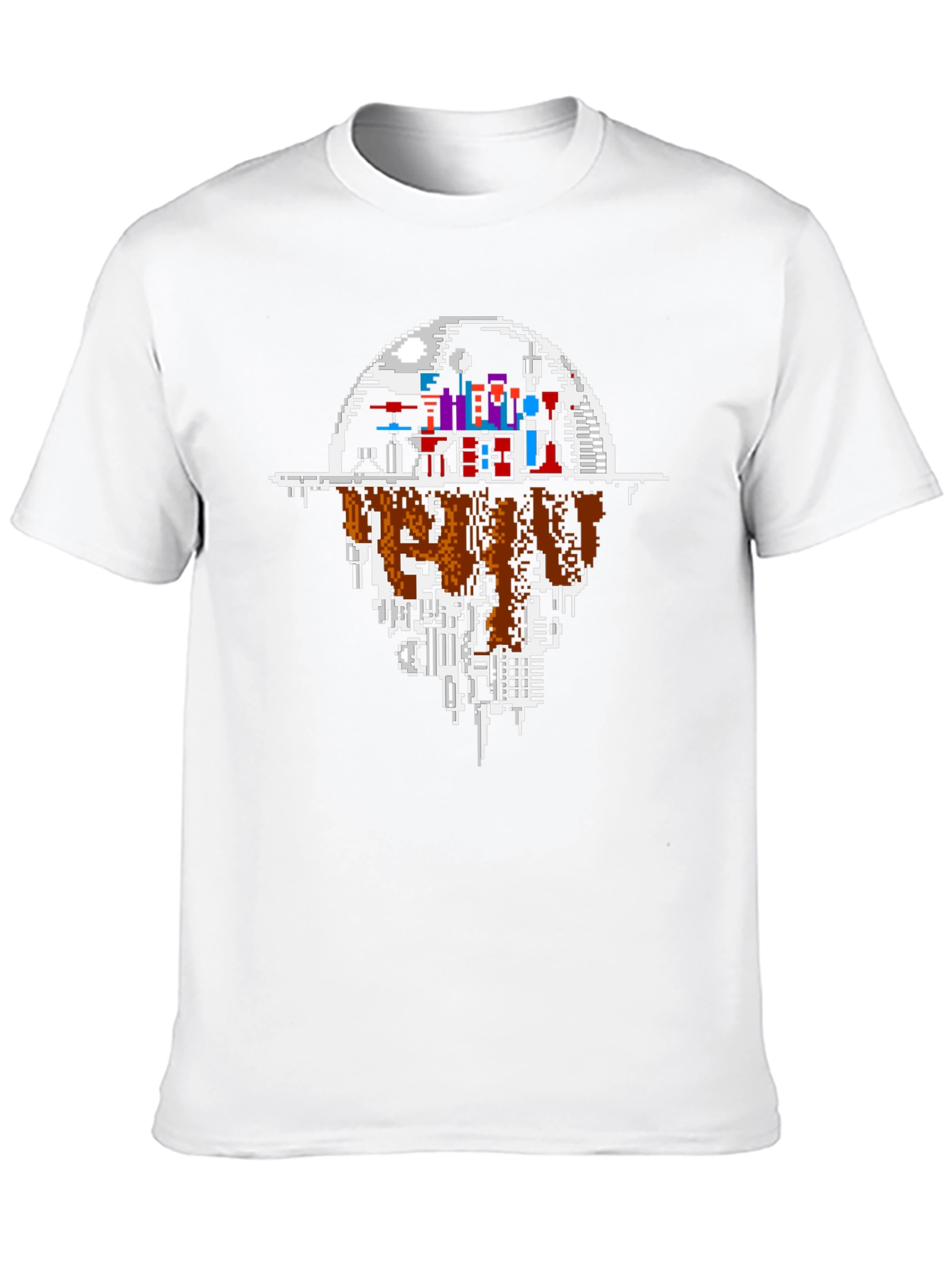 Pixel Cityscape T-Shirt - Urban Gaming Style