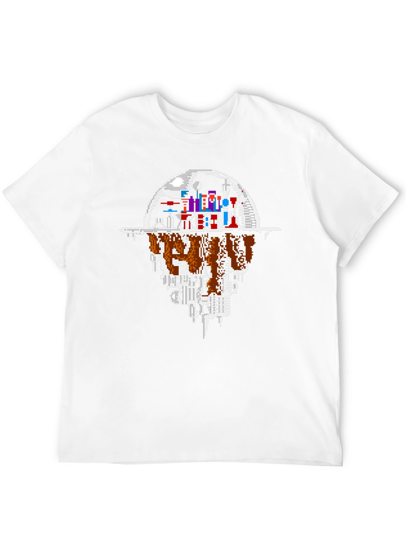 Pixel Cityscape T-Shirt - Urban Gaming Style