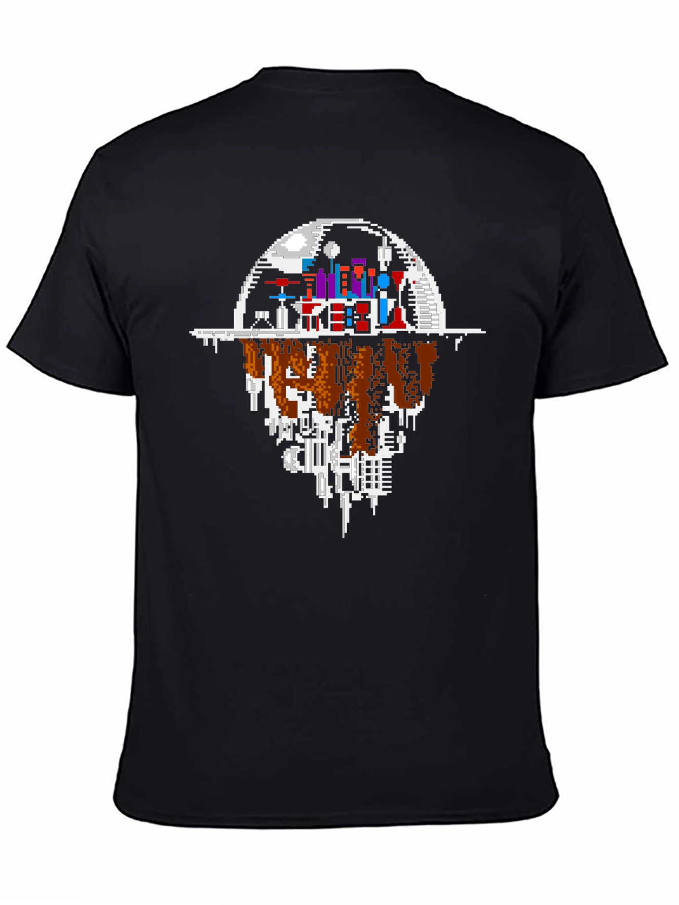 Pixel Cityscape T-Shirt - Urban Gaming Style