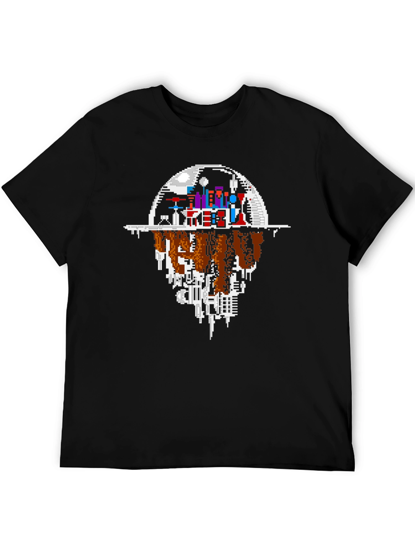 Pixel Cityscape T-Shirt - Urban Gaming Style
