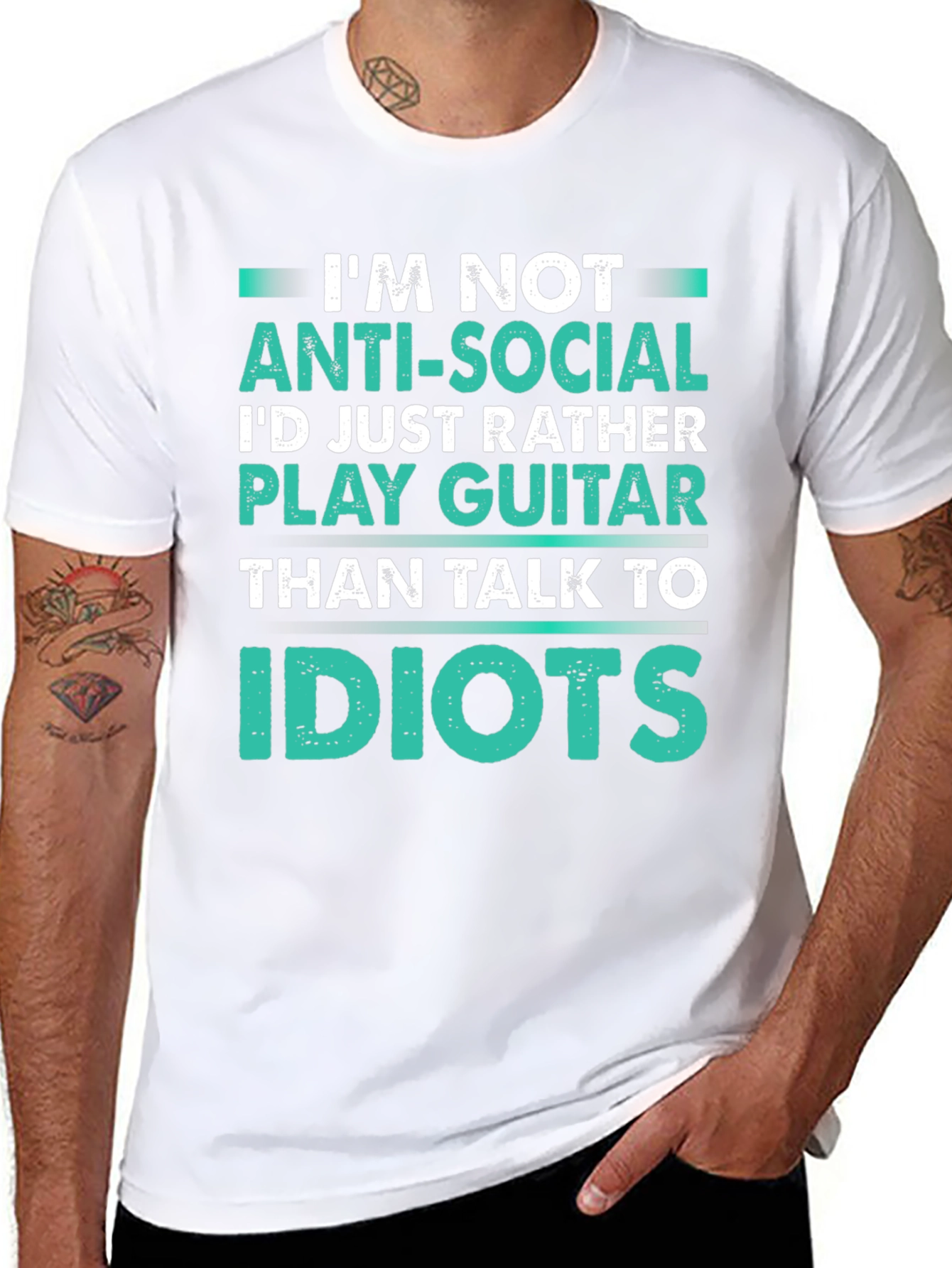 Anti-Social Guitar Player Graphic Tee