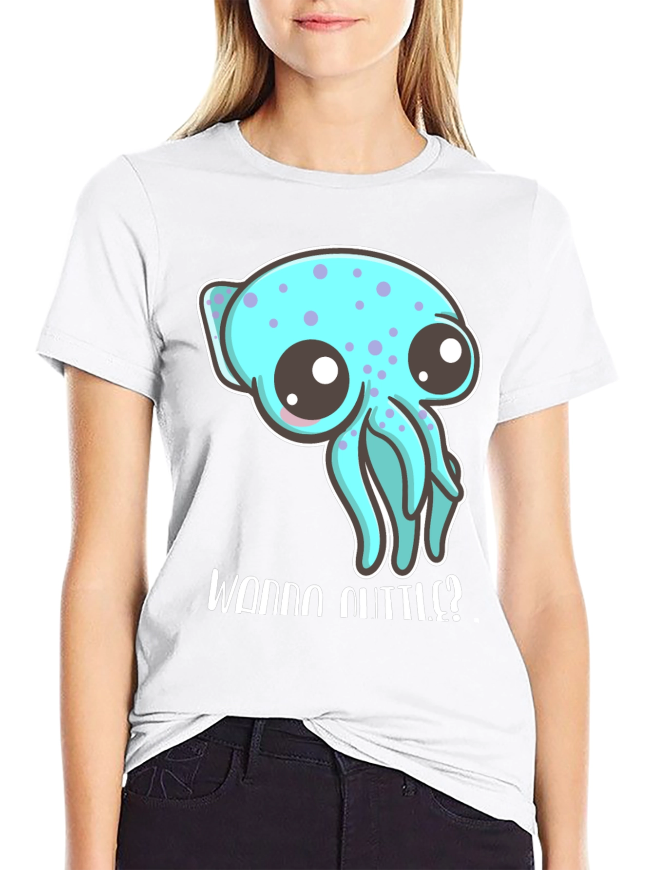 Cute Octopus T-Shirt - Wanna Cuddle?
