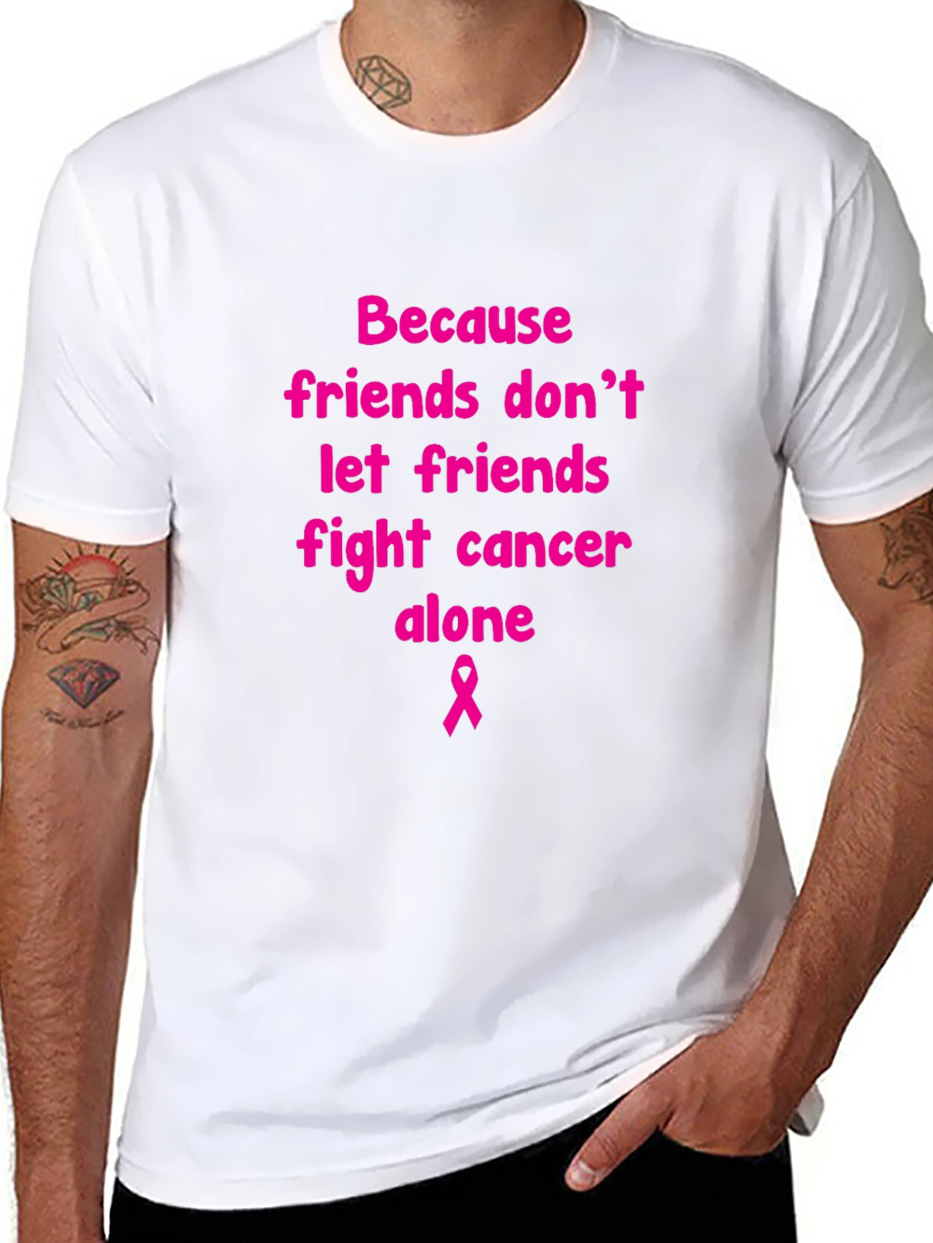 Pink Ribbon Cancer Awareness Tee