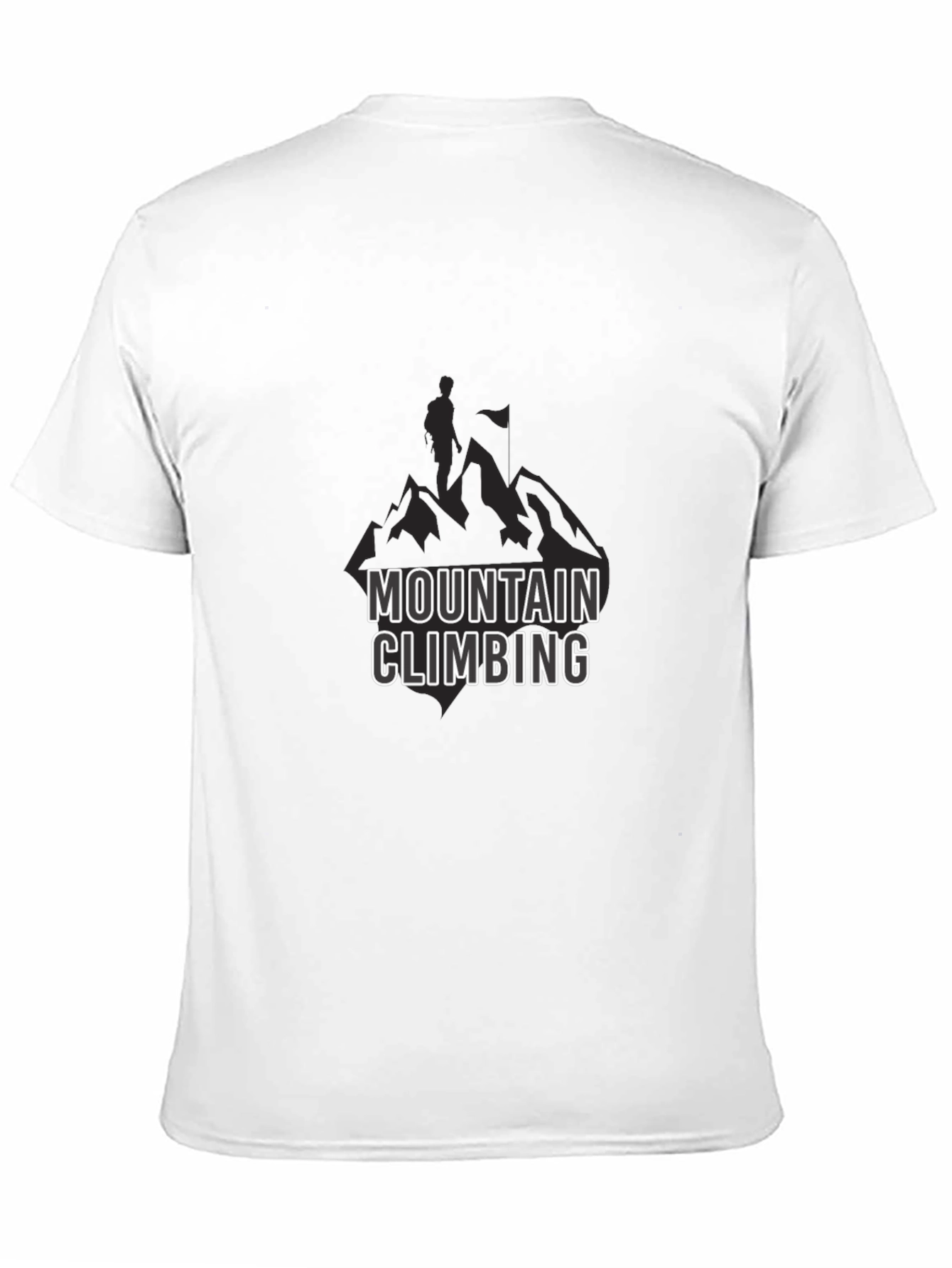 Mountain Climbing Graphic Print Mens Black T-Shirt