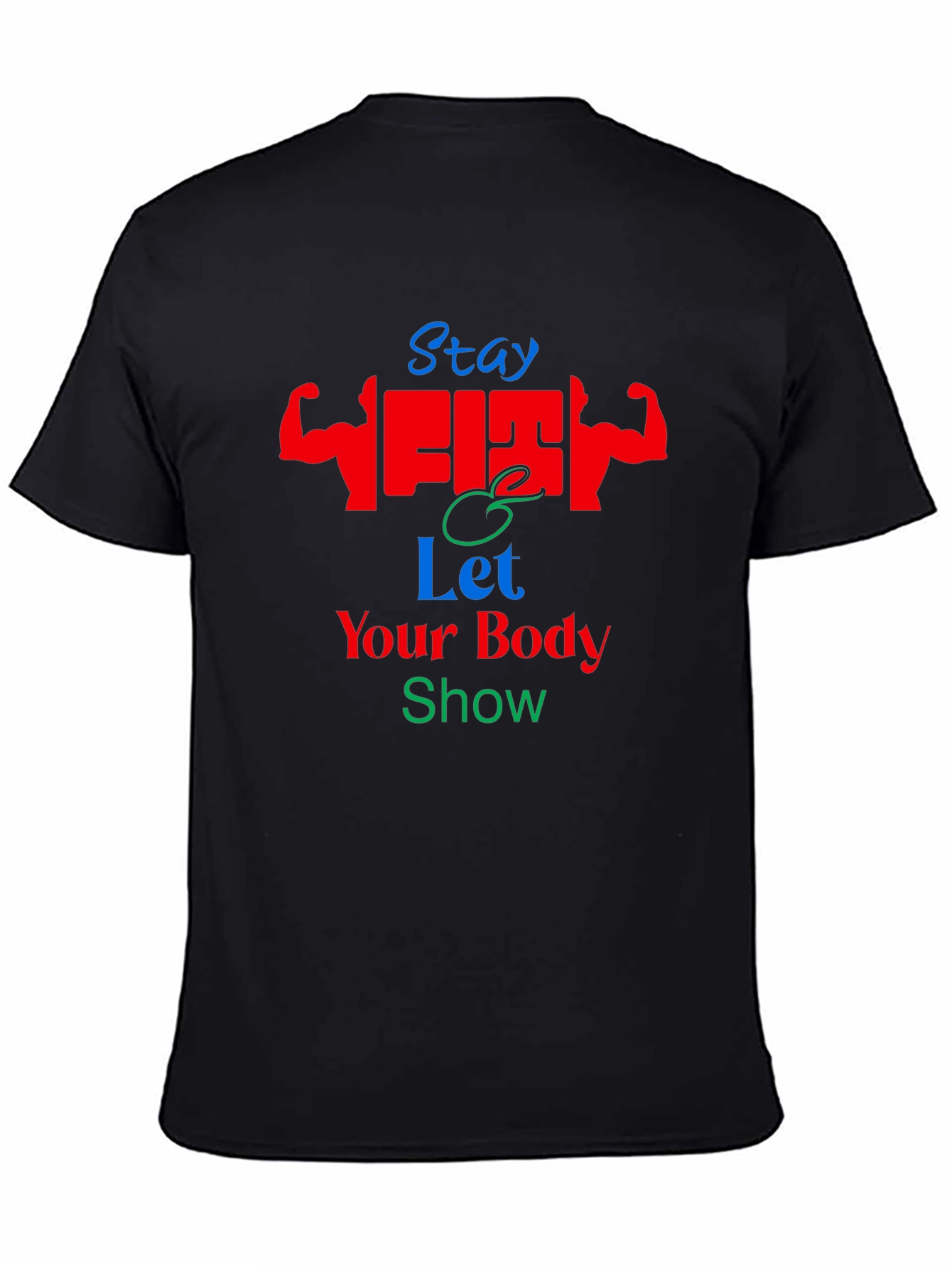 Stay Fit Graphic T-Shirt - Black