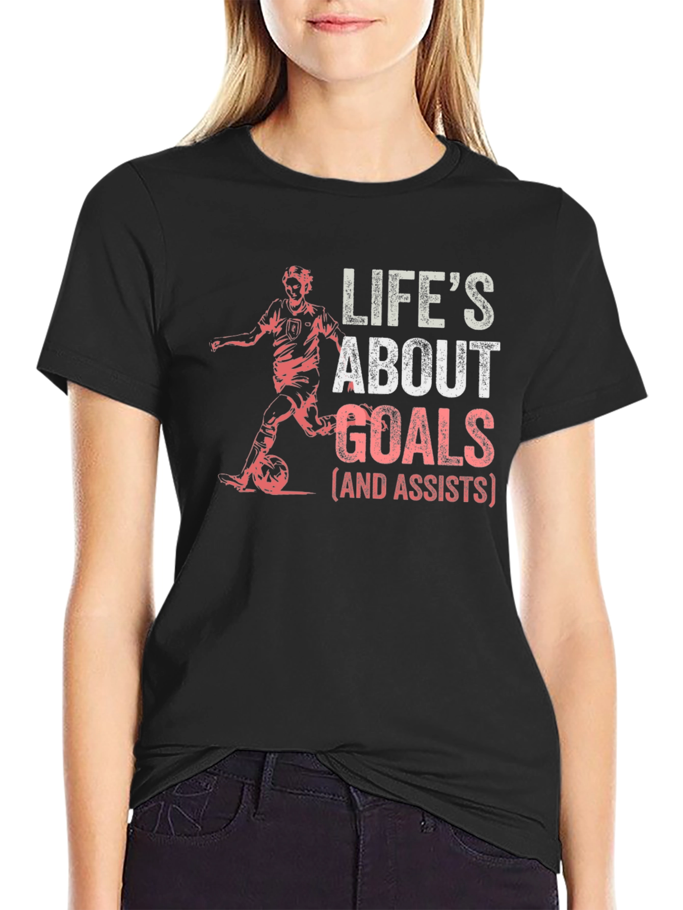 Lifes About Goals Black T-Shirt