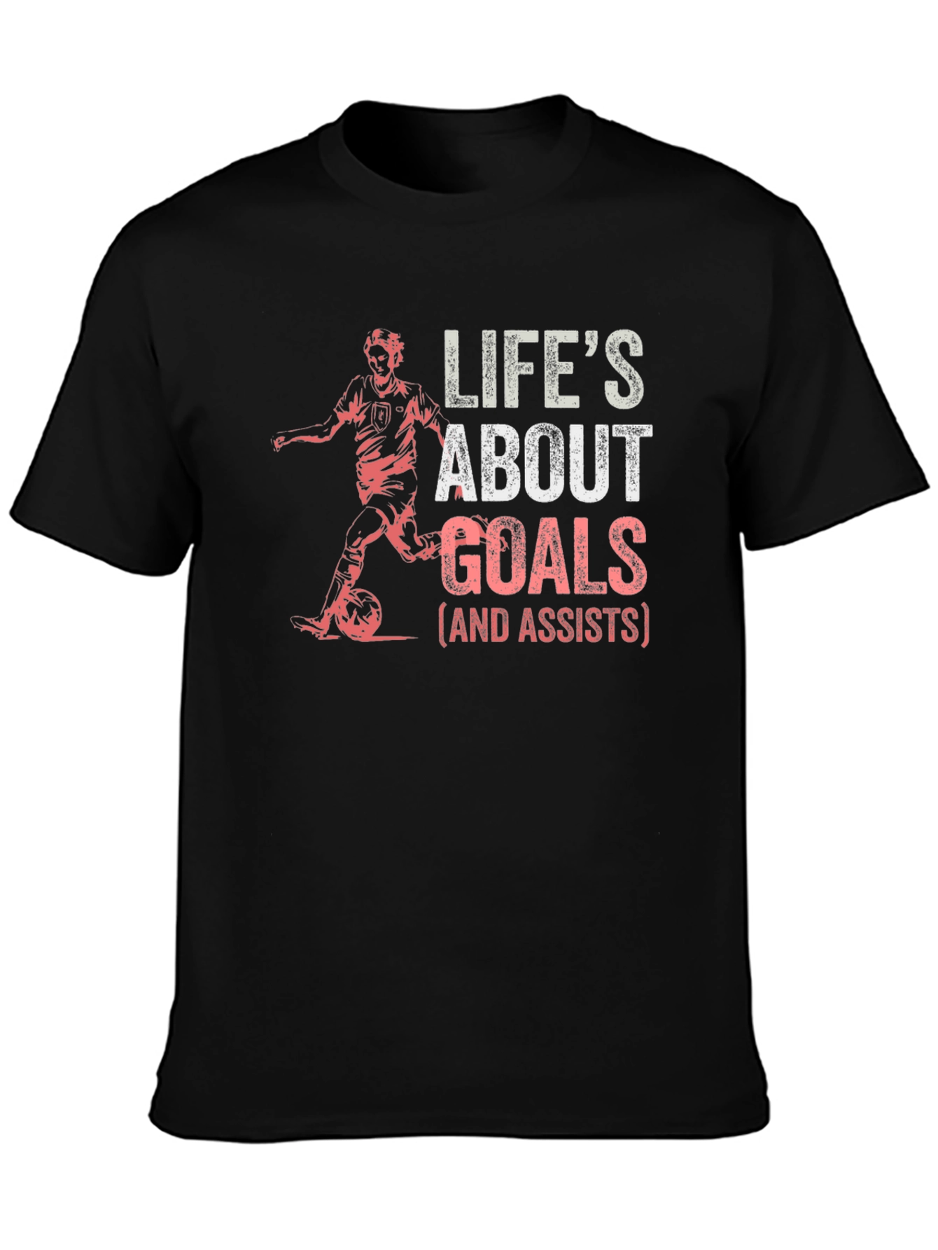 Lifes About Goals Black T-Shirt