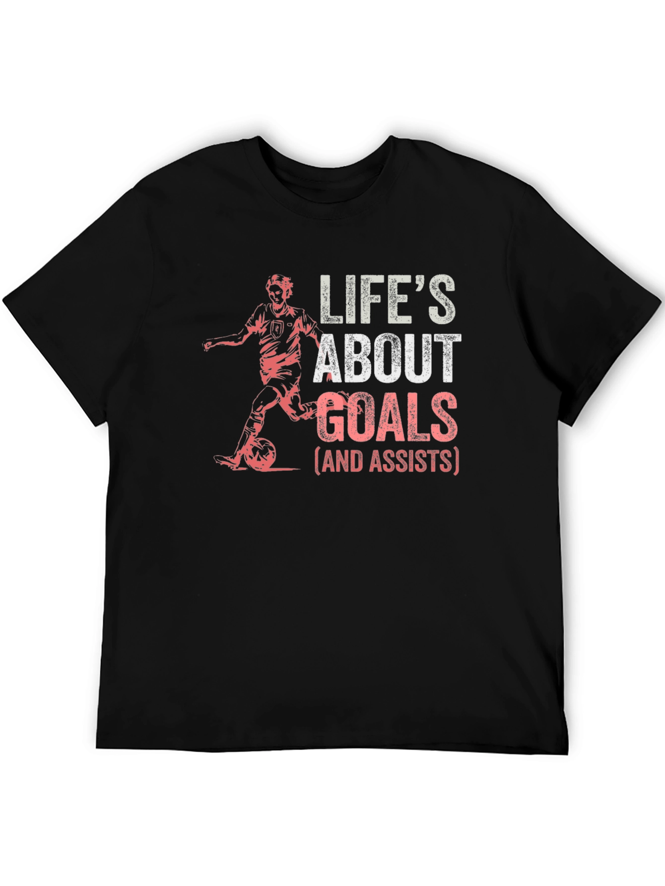 Lifes About Goals Black T-Shirt