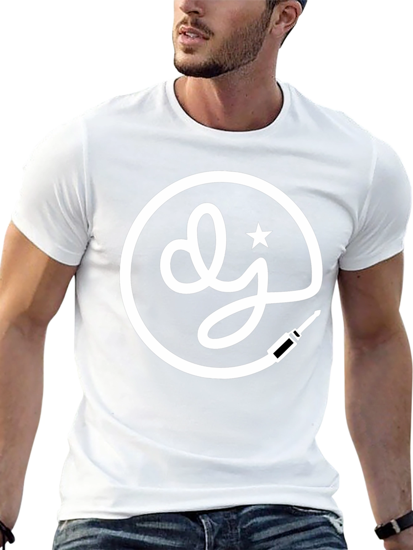 DJ Star Logo Black T-Shirt - Music Lovers Tee