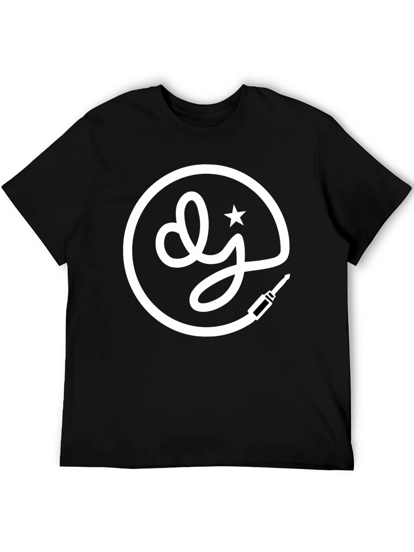 DJ Star Logo Black T-Shirt - Music Lovers Tee