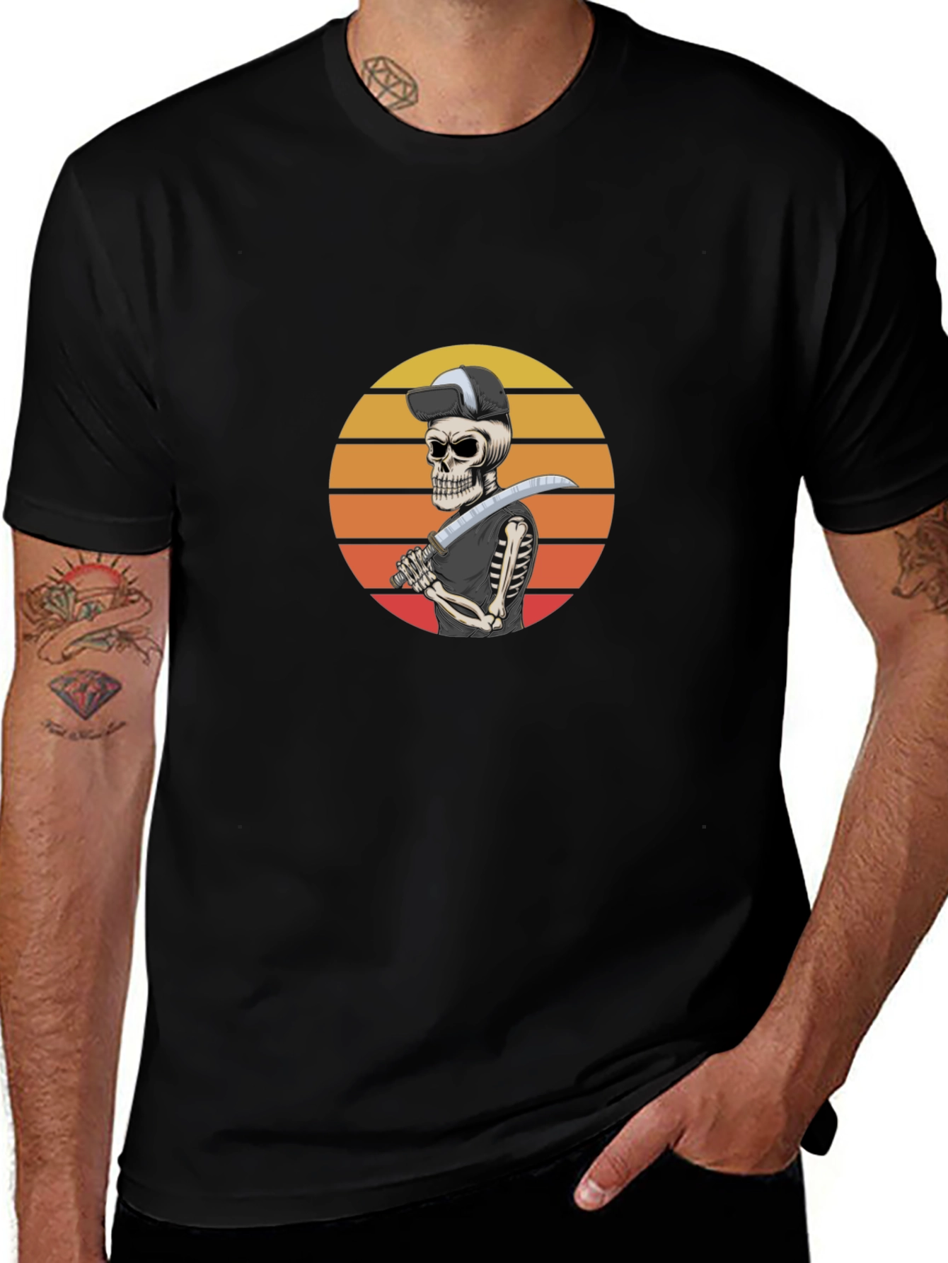 Sunset Skeleton Sword T-Shirt