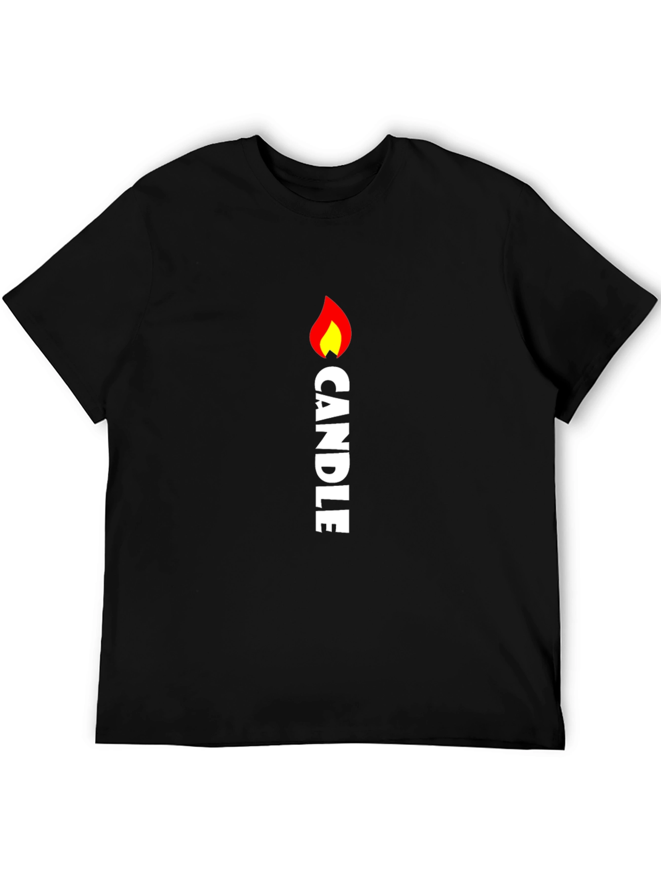 Candle Flame Graphic Tee - Black