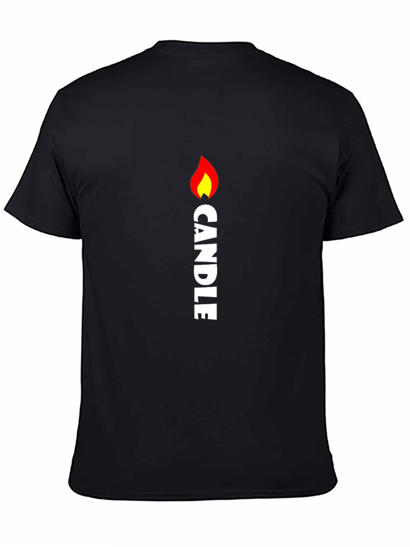 Candle Flame Graphic Tee - Black