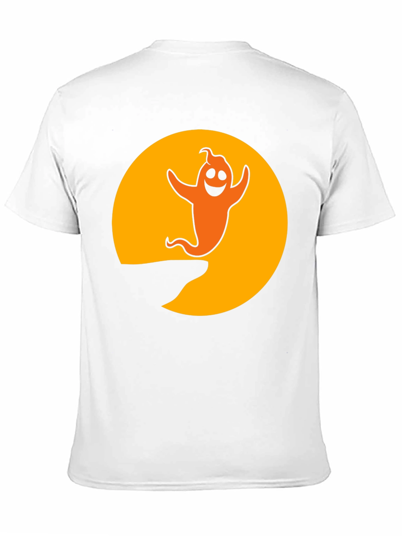 Halloween Ghost Graphic T-Shirt - Black
