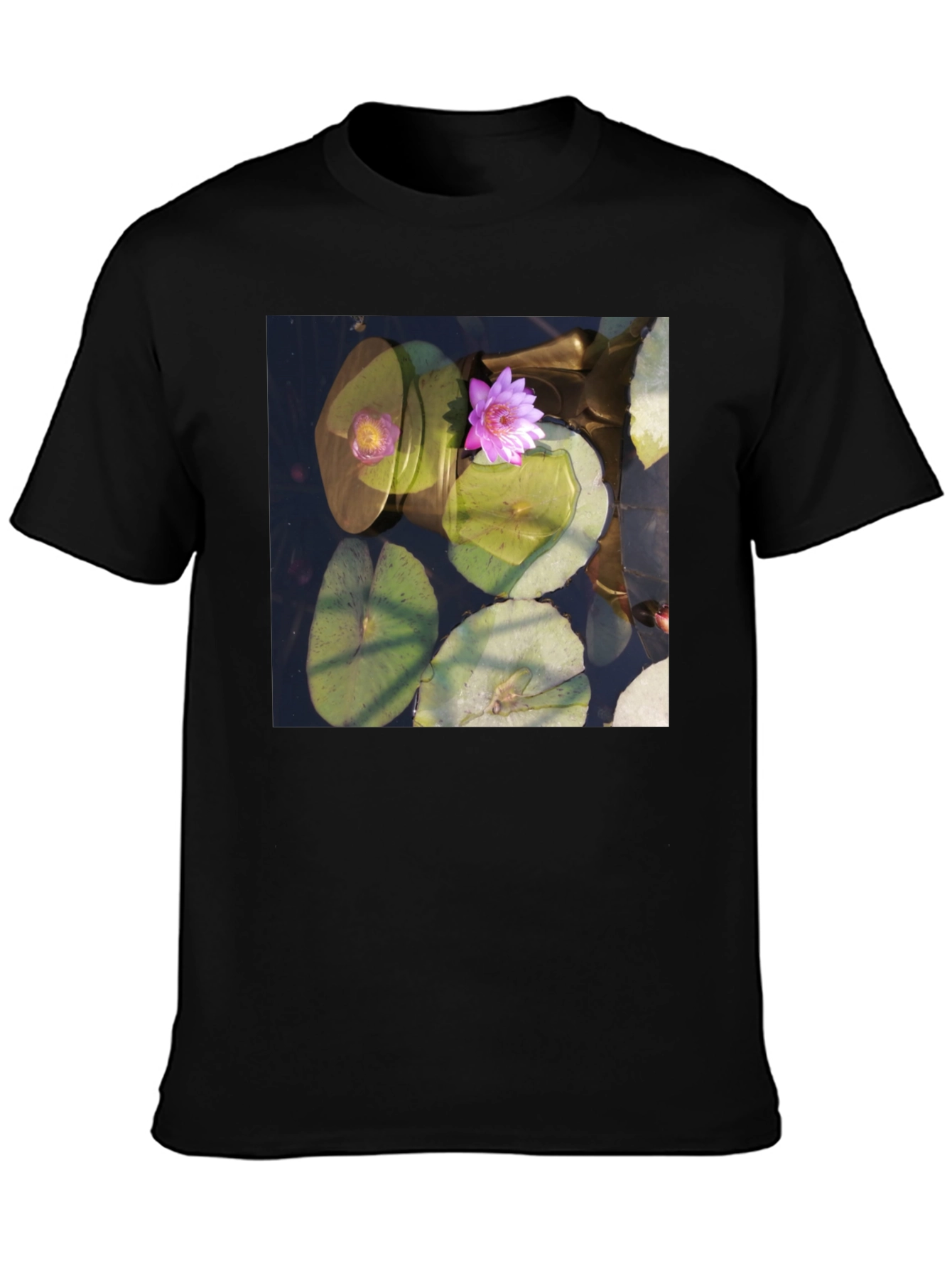 Lotus Pond Graphic Tee - Nature Inspired Design