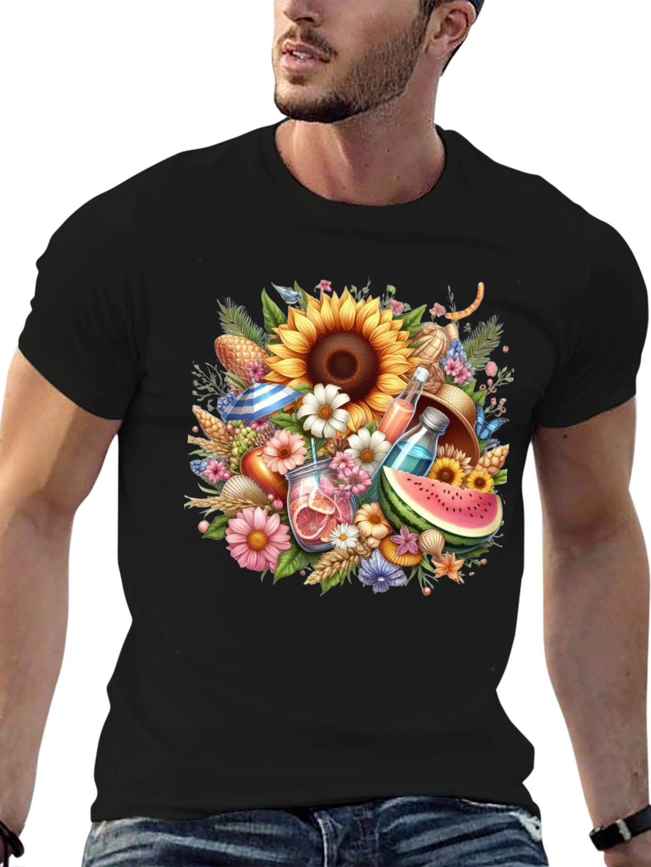 Summer Fun Floral Graphic T-Shirt