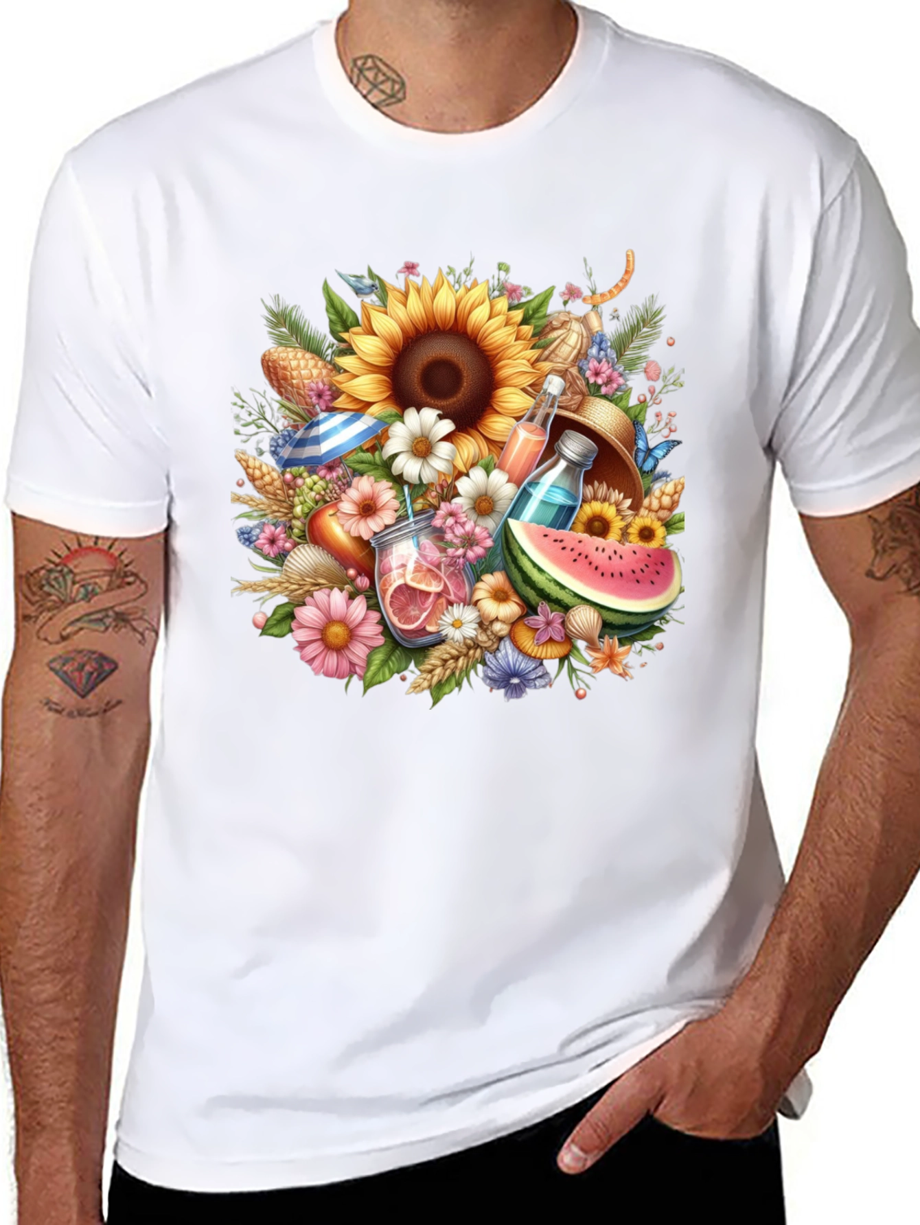 Summer Fun Floral Graphic T-Shirt