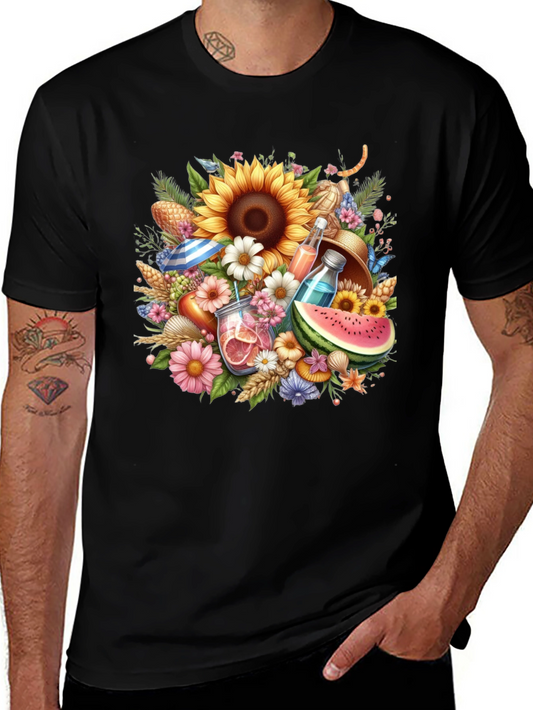 Summer Fun Floral Graphic T-Shirt
