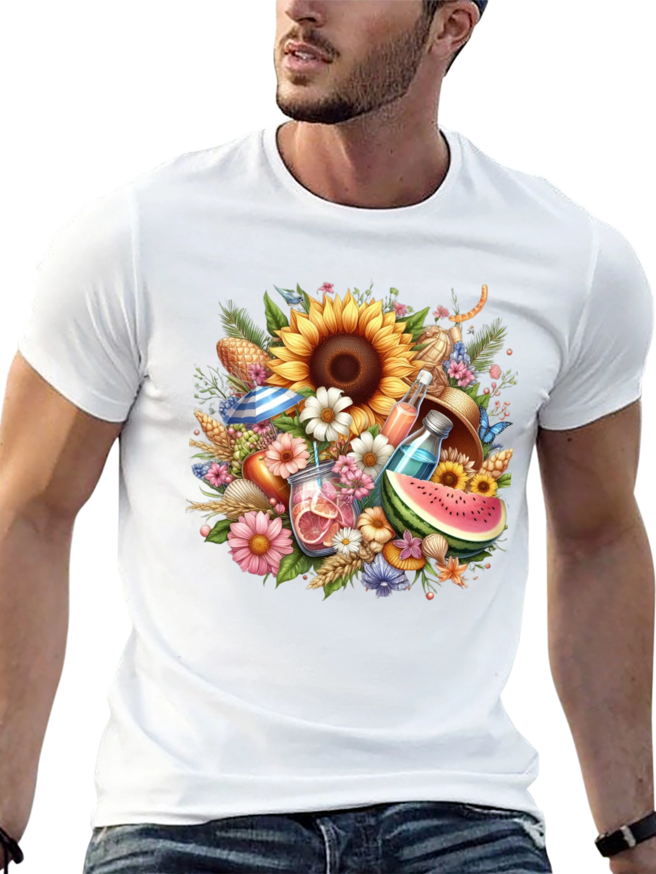Summer Fun Floral Graphic T-Shirt