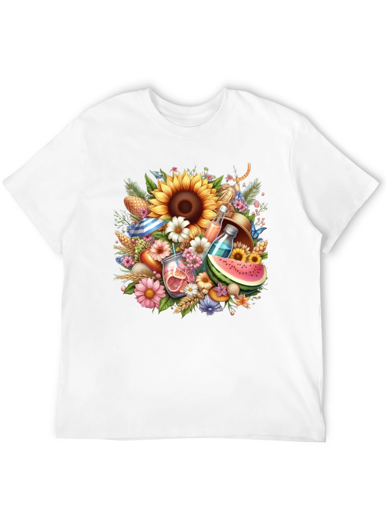 Summer Fun Floral Graphic T-Shirt