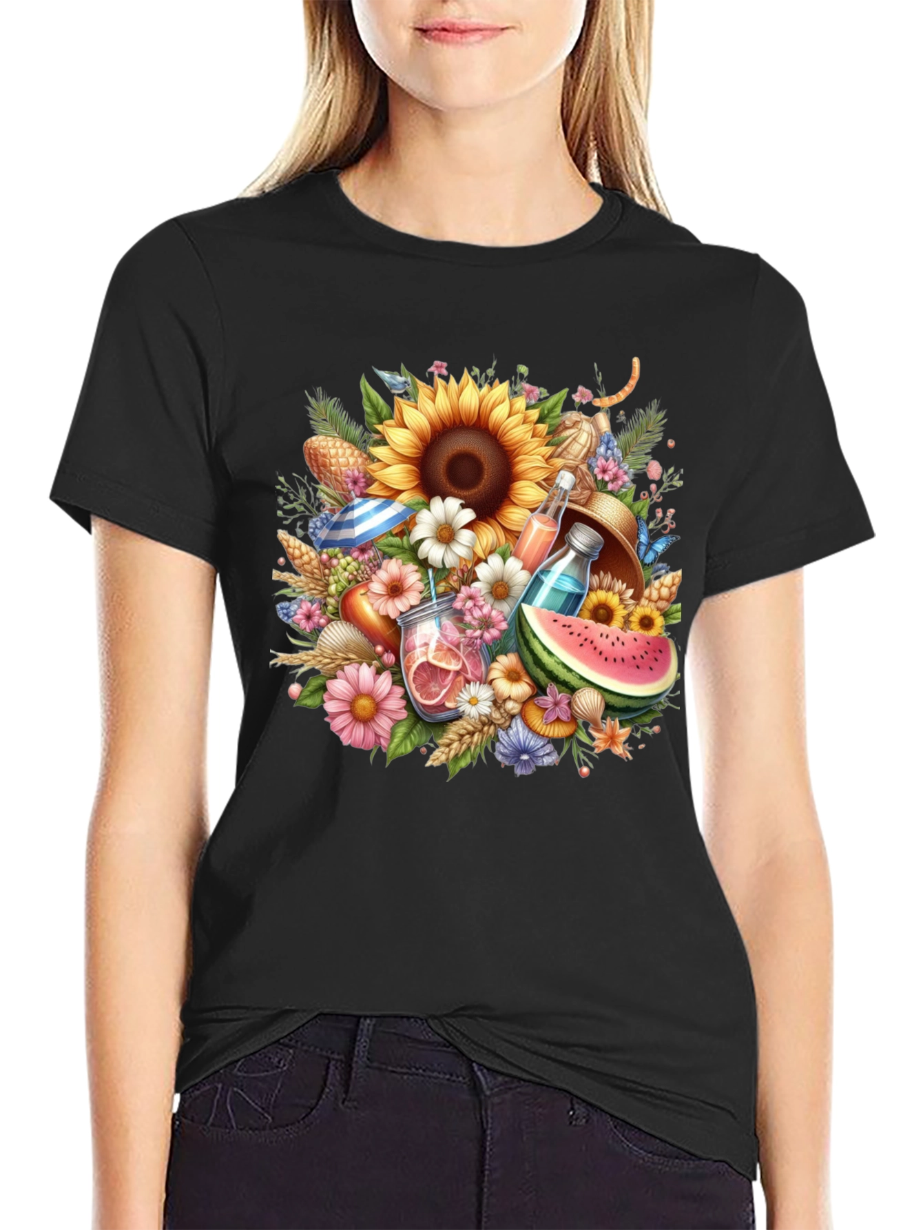 Summer Fun Floral Graphic T-Shirt