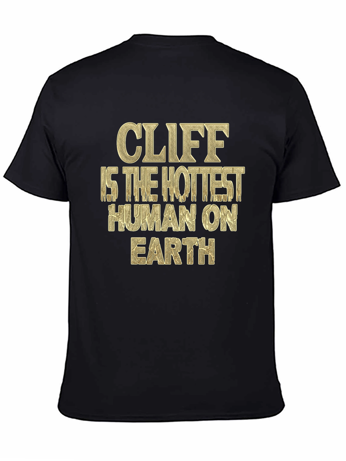 Cliff Hottest Human T-Shirt - Black Graphic Tee