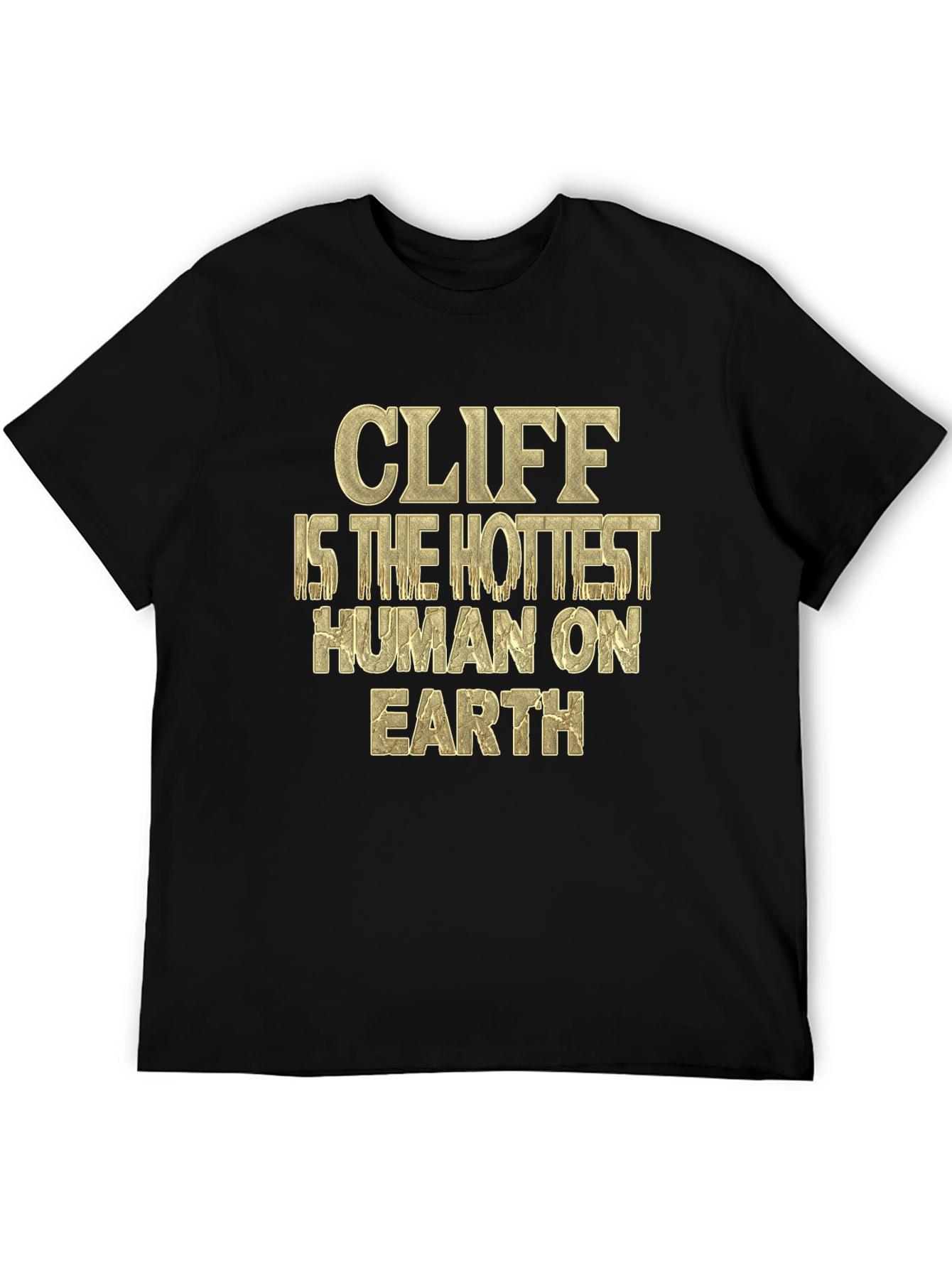 Cliff Hottest Human T-Shirt - Black Graphic Tee