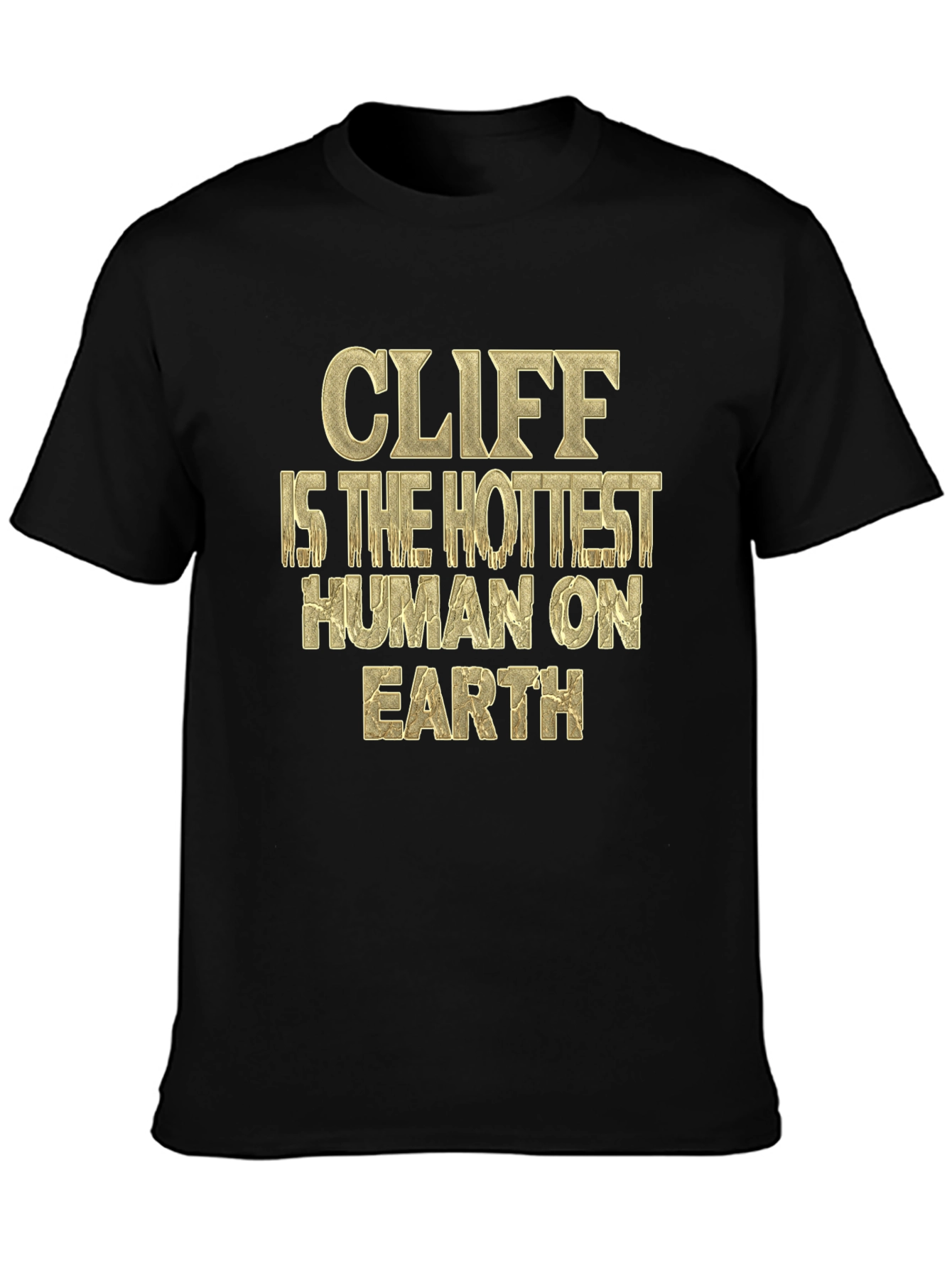 Cliff Hottest Human T-Shirt - Black Graphic Tee