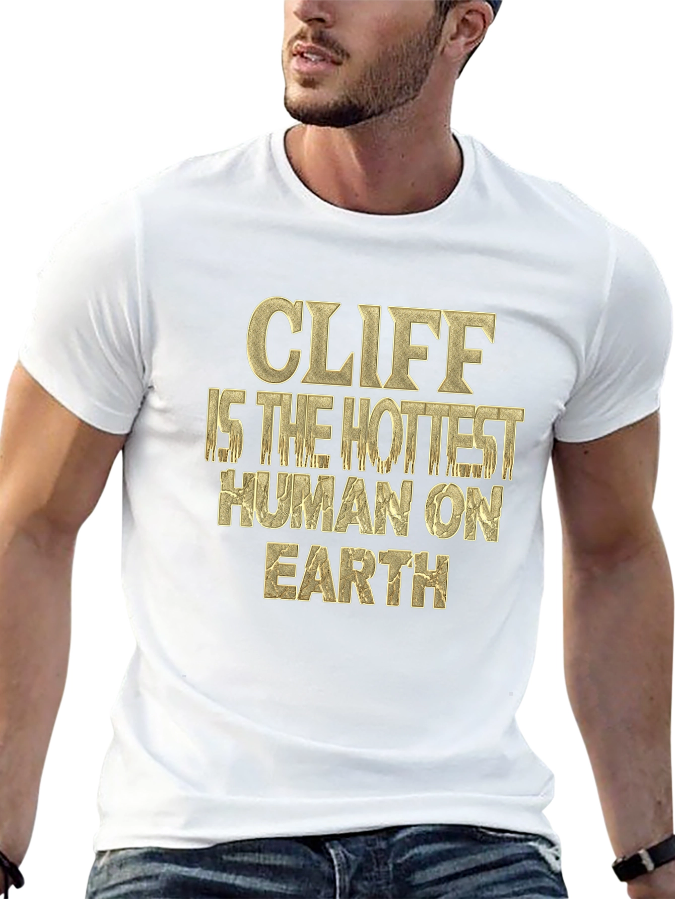Cliff Hottest Human T-Shirt - Black Graphic Tee