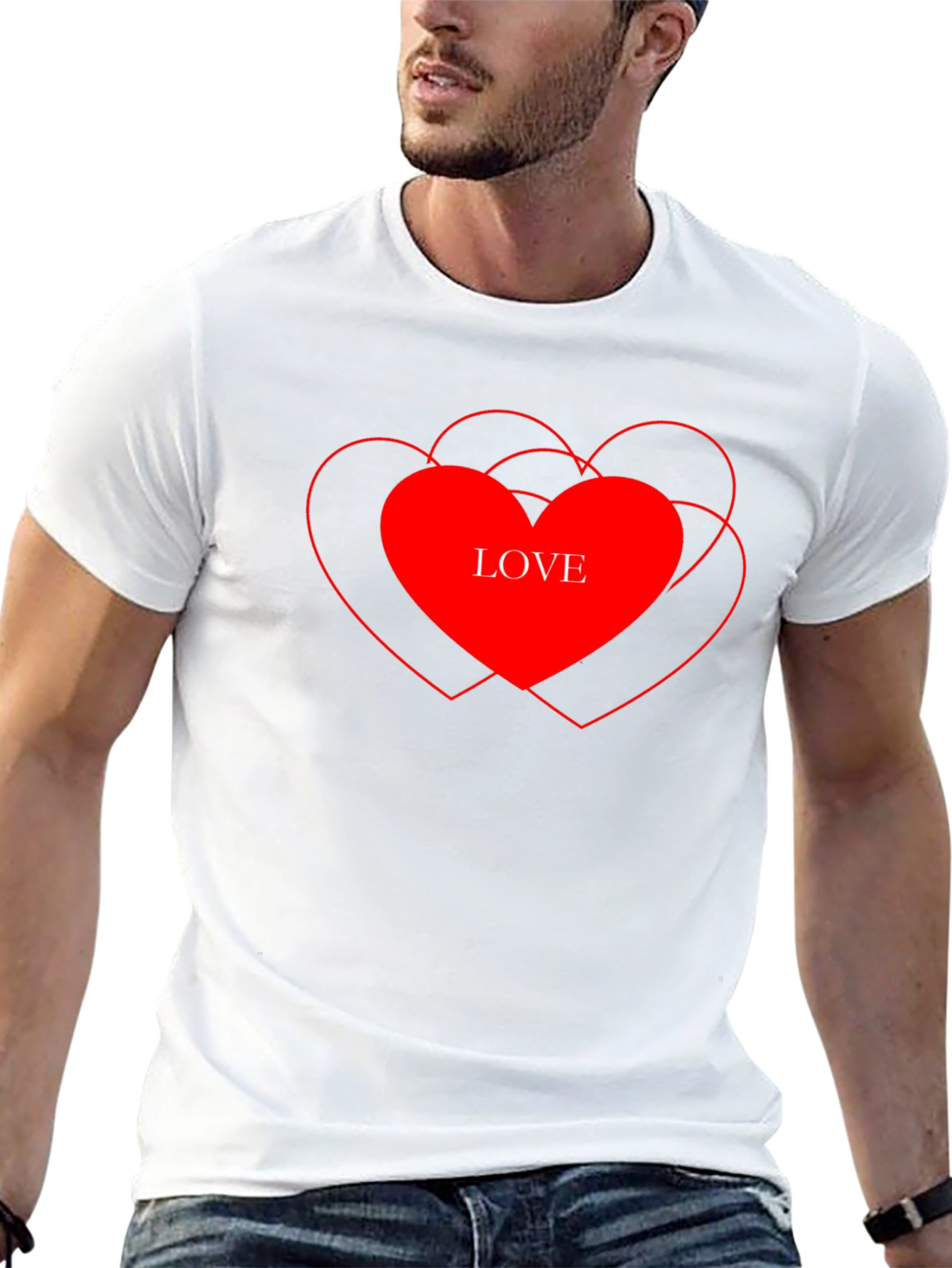 Love Heart Graphic T-Shirt - Stylish Casual Tee